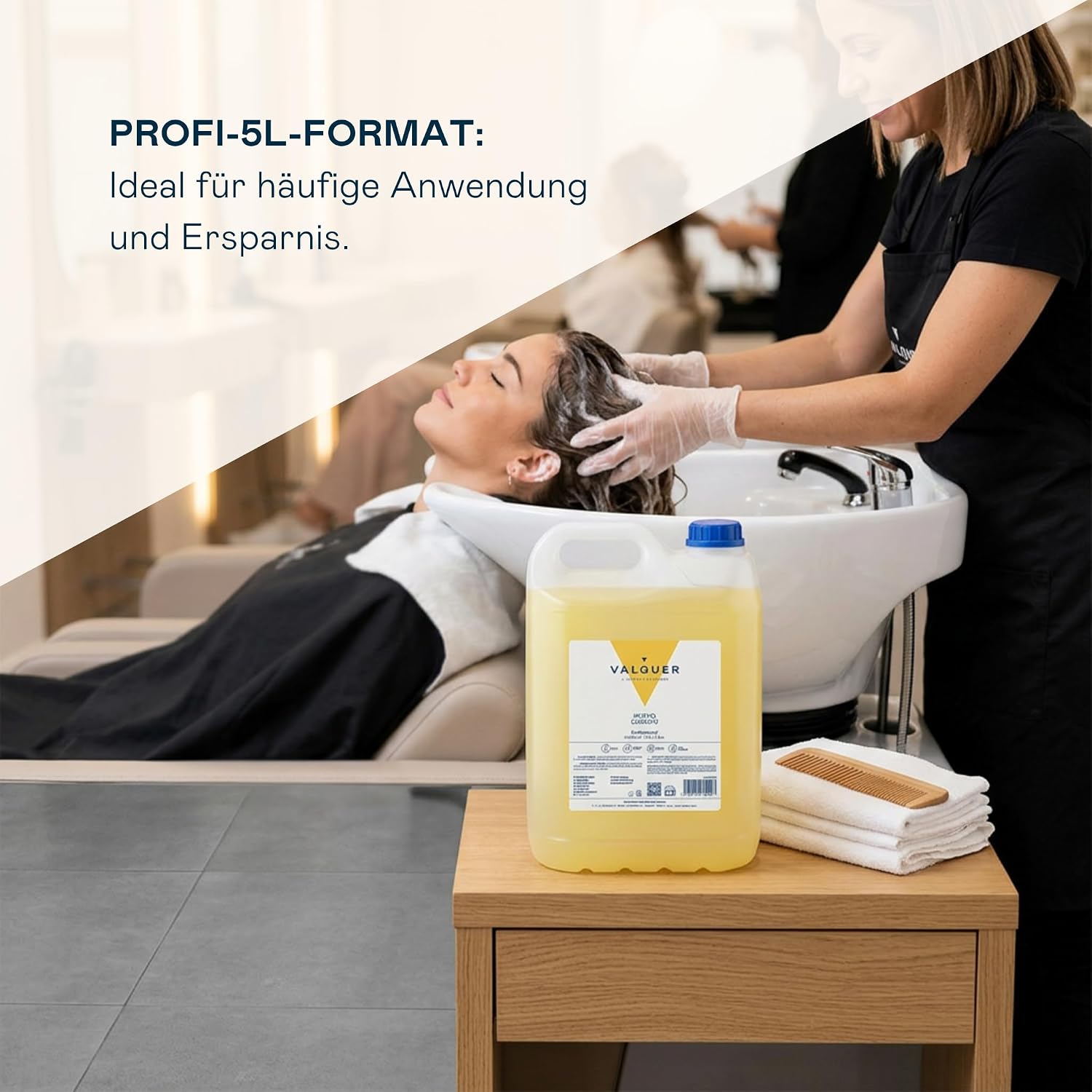 5 L Professionelle Shampoo Flasche | Stärkt und schützt das Haar | Tiefenreinigung und Geschmeidigkeit für alle Haartypen | Vegane Formel, silikonfrei