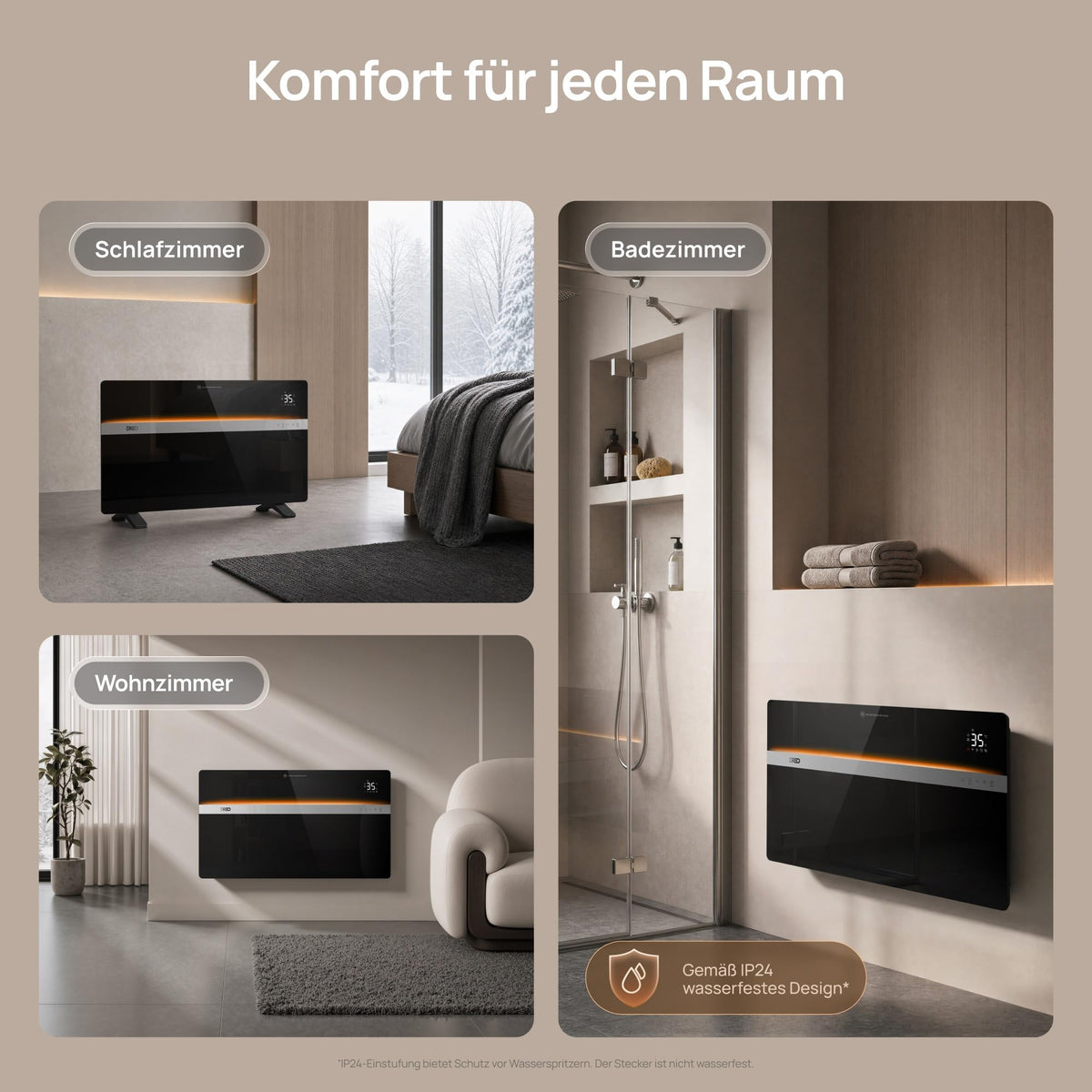 Smart Konvektorheizung, 2000W Heizlรผfter fรผr Groรe Rรคume