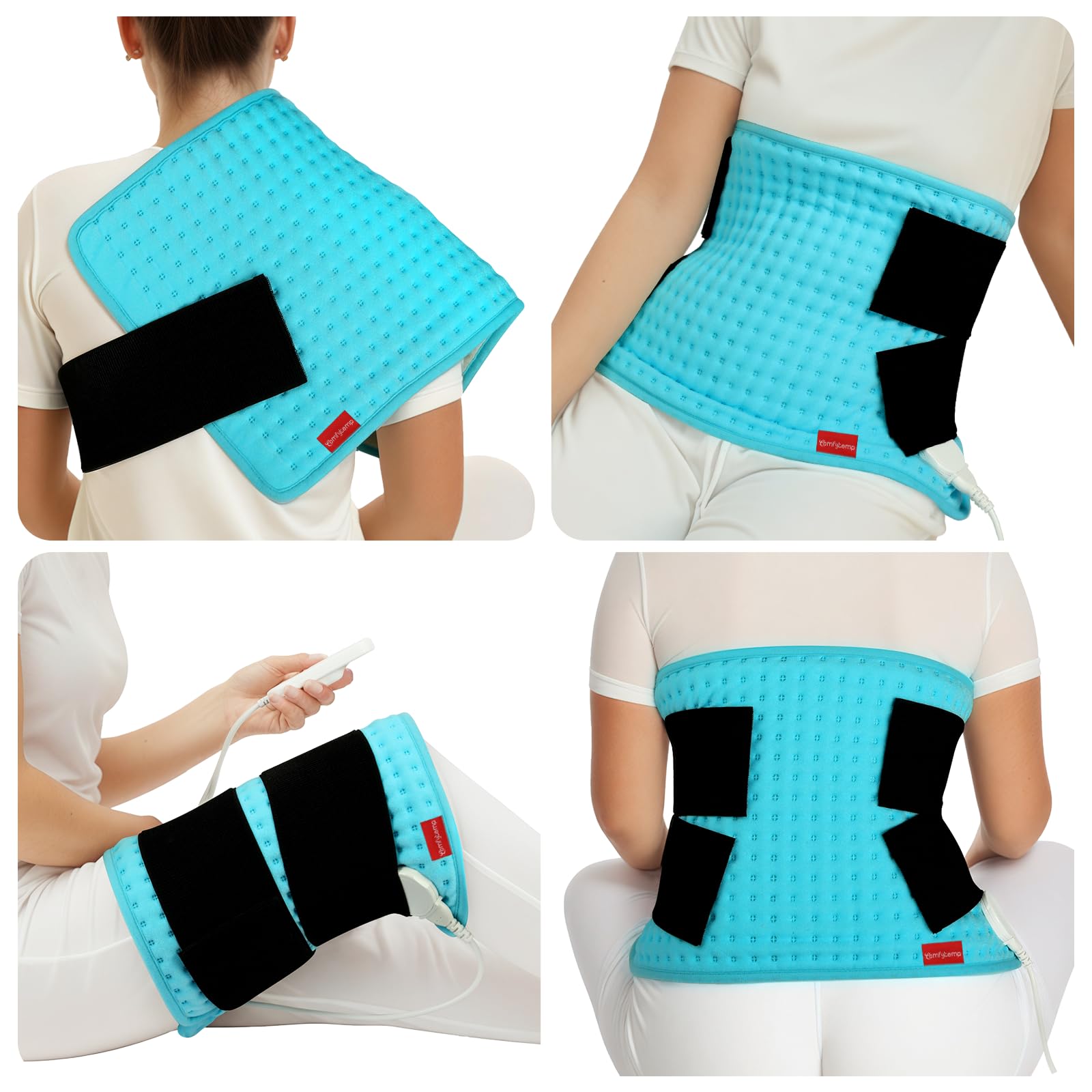 Ultraweiches Heizkissen mit automatischem Ausschalten, elektrisches Heizkissen mit Sicherheitssystem für Rücken, Hals, Schultern, Bauch, maschinenwaschbare Heizdecke (30 x 60 cm)