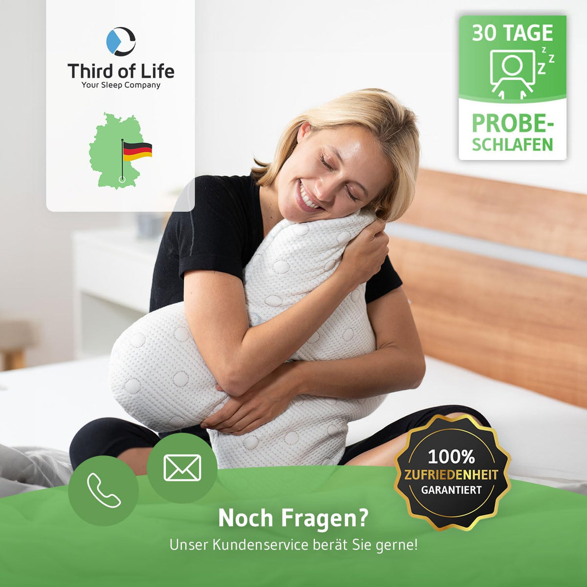 Seitenschläferkissen / Schmetterlingskissen mit Thermo Bezug