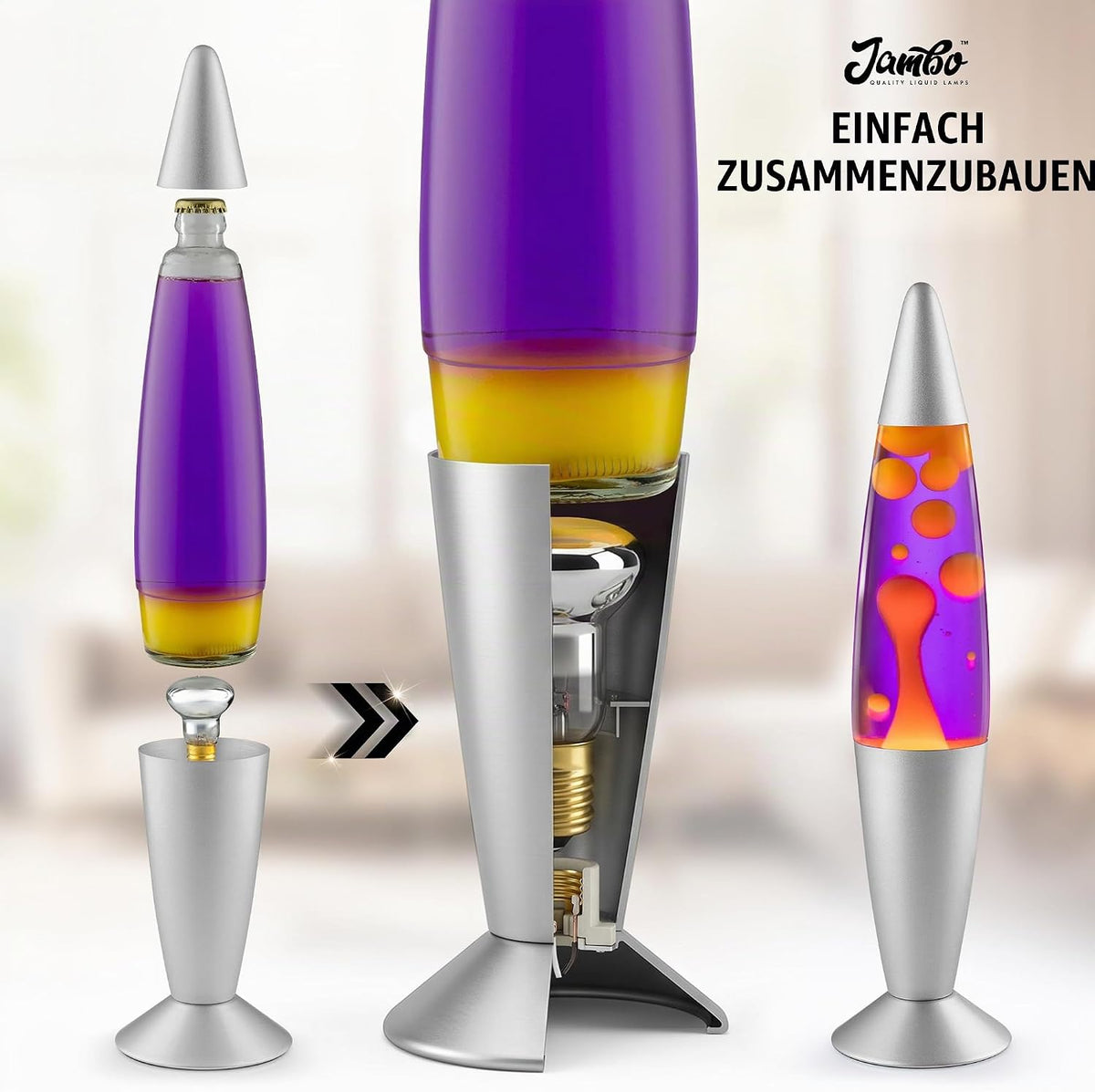 Jambo Flüssigkeitslampen Ersatzbirnen – 2er-Pack 30-Watt-G9-Birnen, Ersatzlampe für 16" Flüssigkeits-Bewegungslampen
