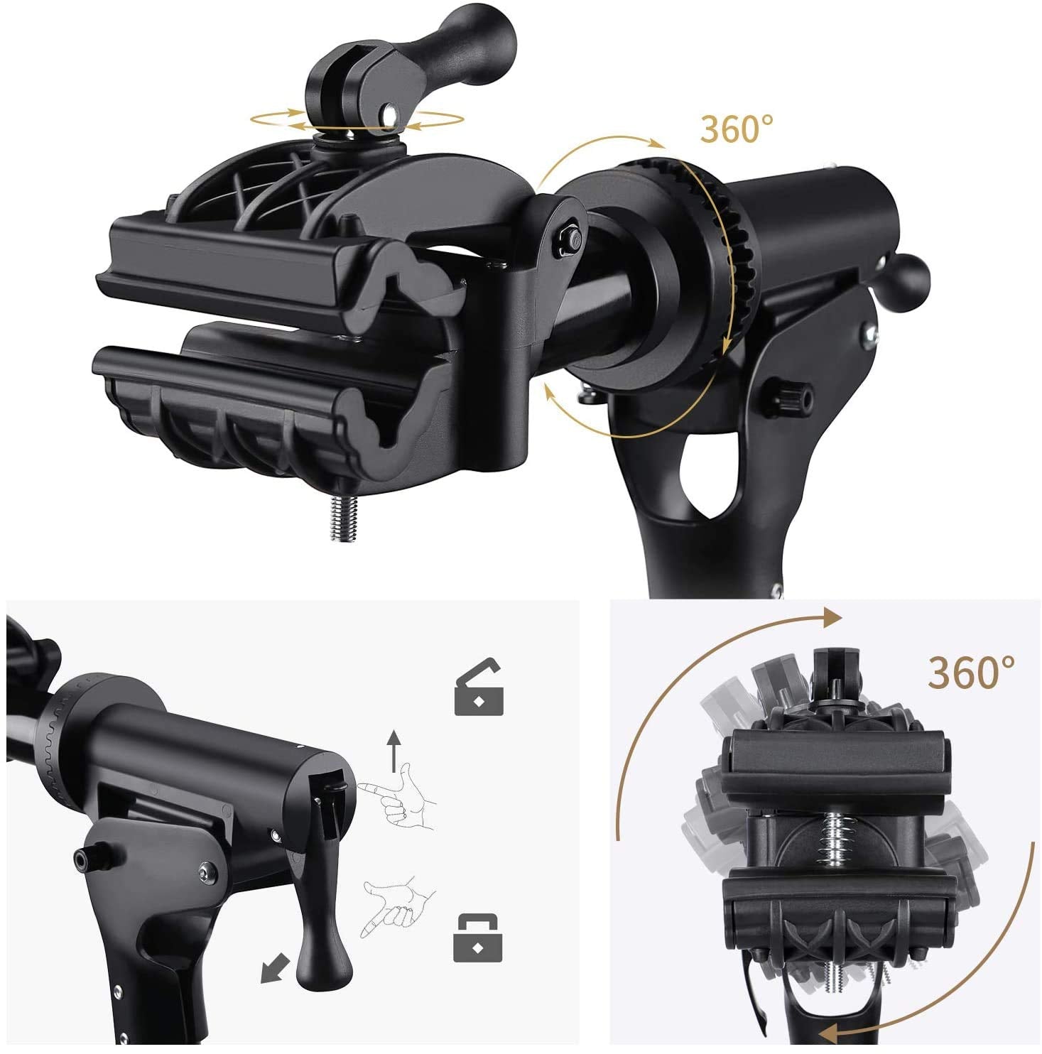 Fahrradmontageständer - Professioneller Reparaturständer mit Werkzeugschale und magnetischem Fach, drehbar und faltbar, maximale Belastung 30 kg