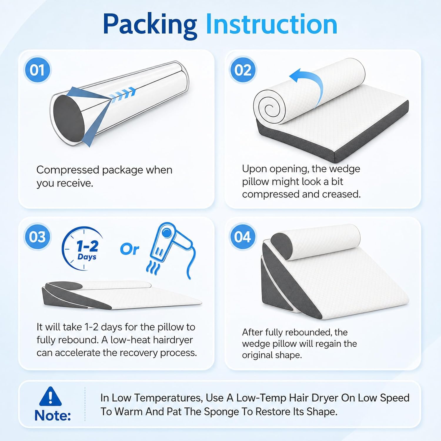 5PCS Orthopädische Bett Keil Kissen Set für das Schlafen, Multifunktionales Bett Keilkissen, Dreieck justierbare Stützkissen, Post Chirurgie Schaum Kissen für Reflux Rückenschmerzen Schnarchlinderung