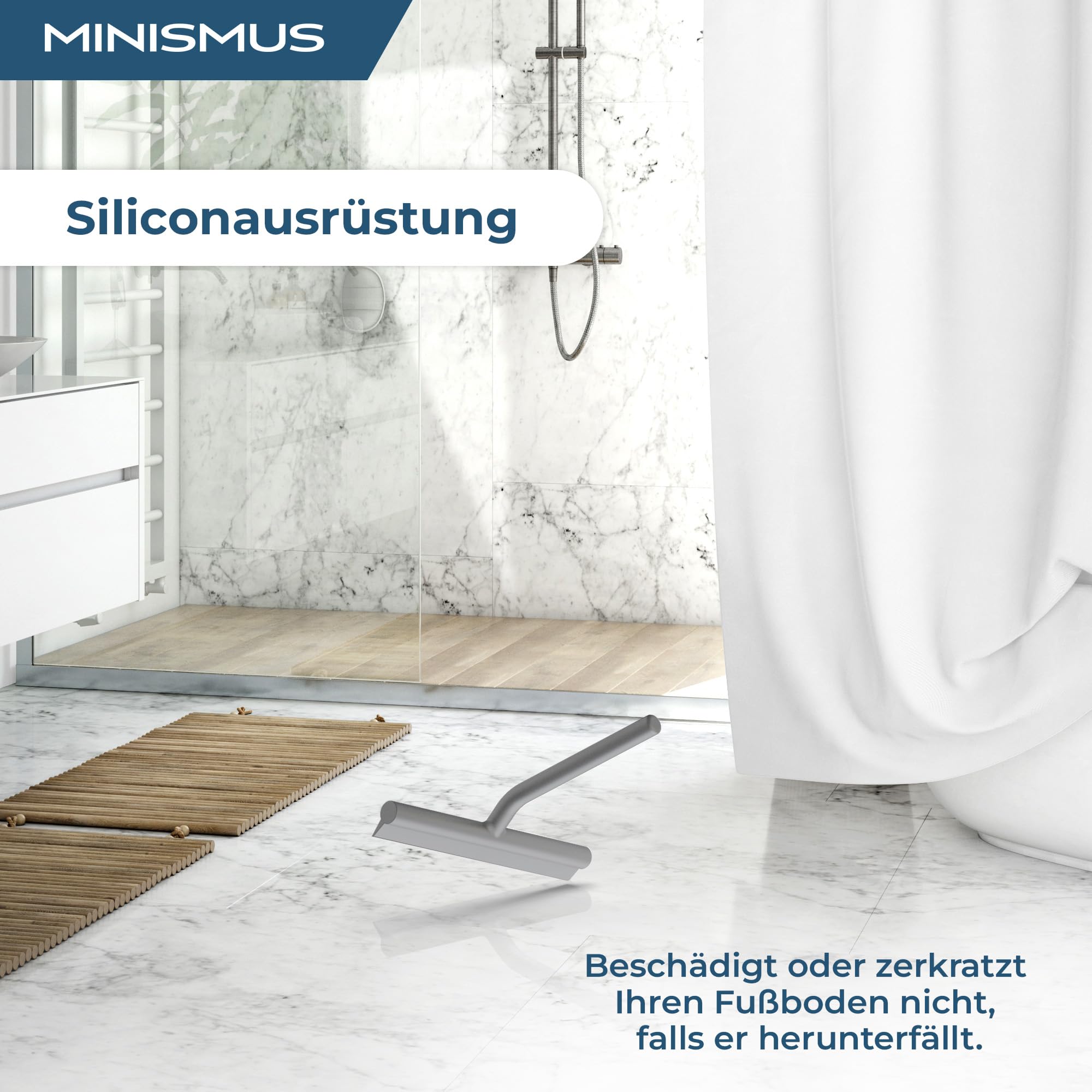Fensterabzieher mit Aufhänger – Profi Abzieher Dusche - Duschabzieher – Schlierenfrei – Hochwertiger Silikon - Antirutsch