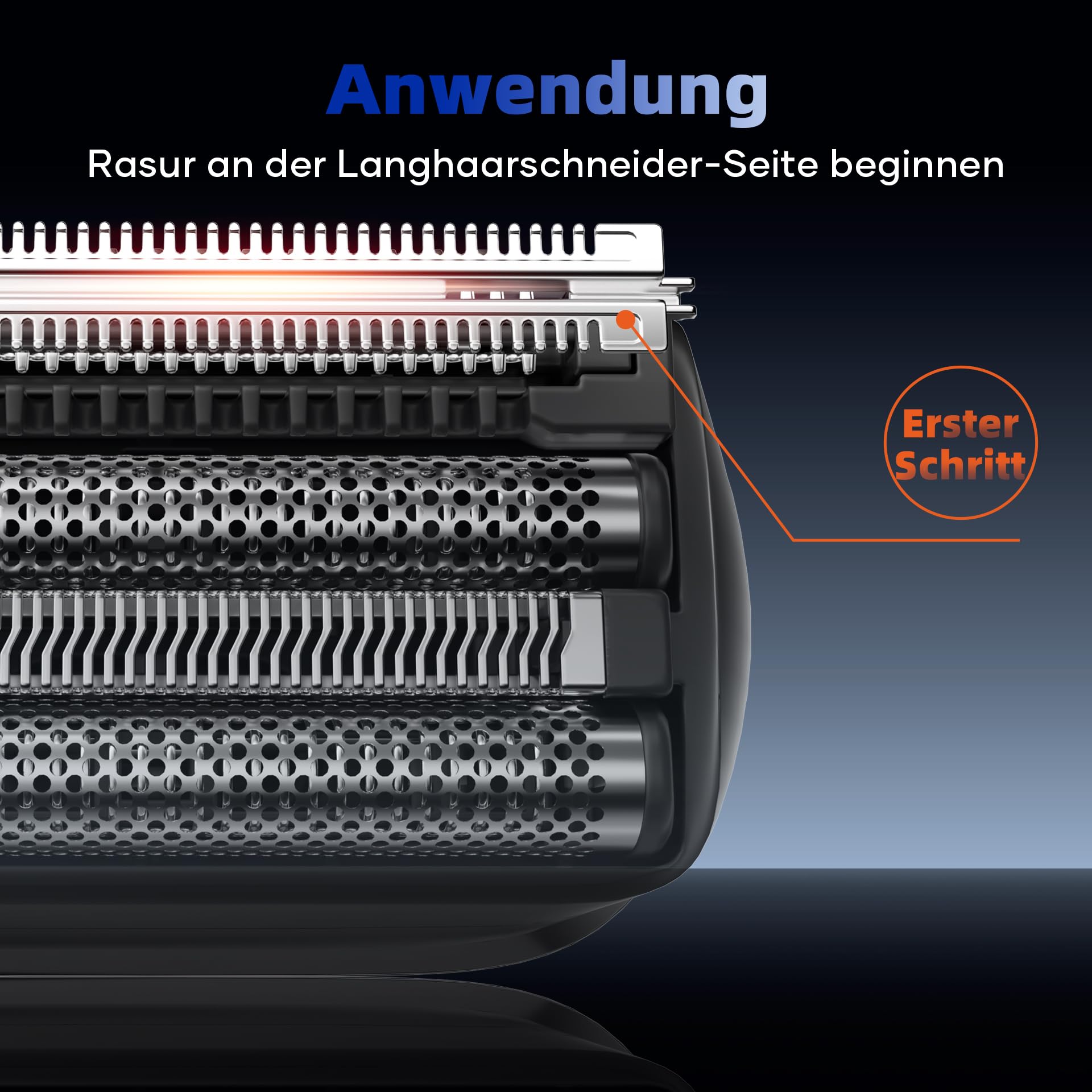 Elektrorasierer Herren, kensen Mini Foil Shaver Mit 4 Flexiblem Scherkopf Rasierapparat Usb-C Elektrischer Rasierer Wasserdicht Folienrasierer 120Min Trockenrasierer Tragbar für Bart Gesicht Reise