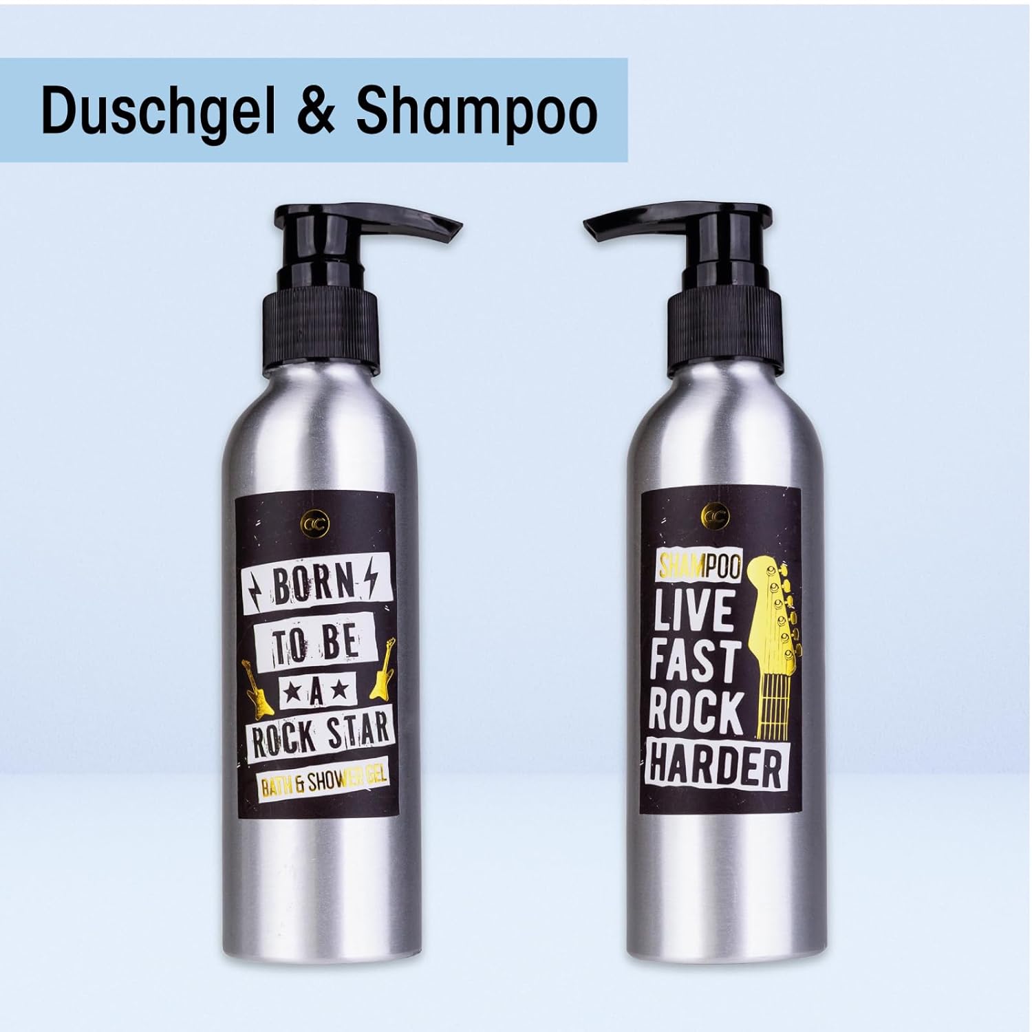 Geschenkset in Metallgitarre, inklusive Duschgel, Body Lotion, Seife und kleinem Handtuch - Ungewöhnliches Geschenkset für besondere Anlässe wie Muttertag, Vatertag, Geburtstag oder Ostern / NEU & OVP!