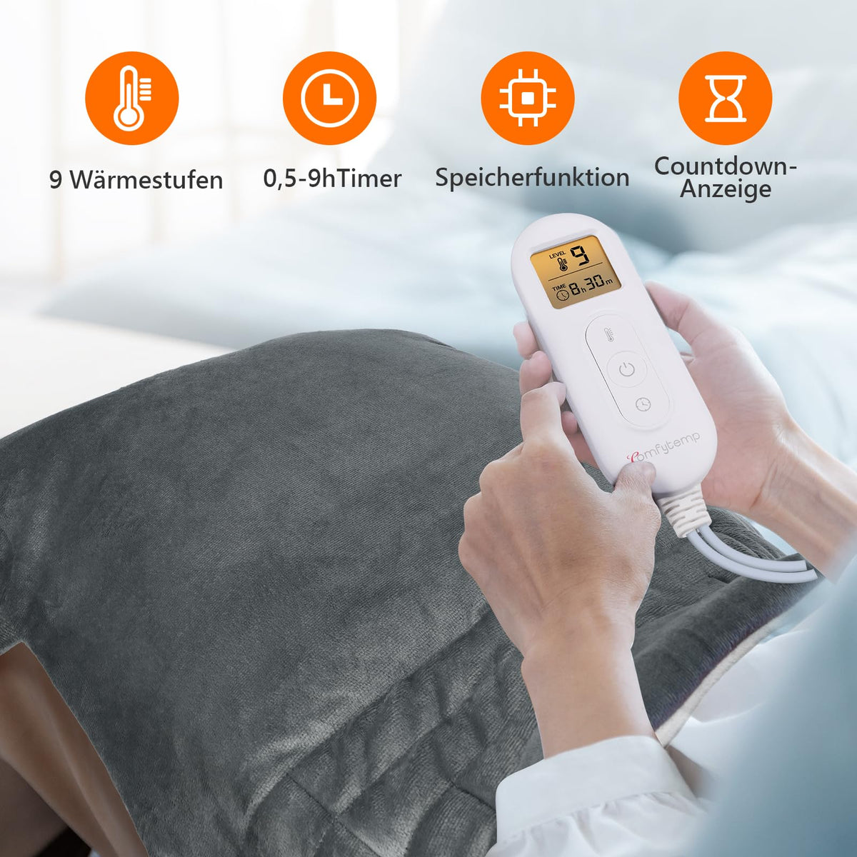 Heizkissen für Nacken Schulter mit 9 Wärmestufen Wärmekissen pad