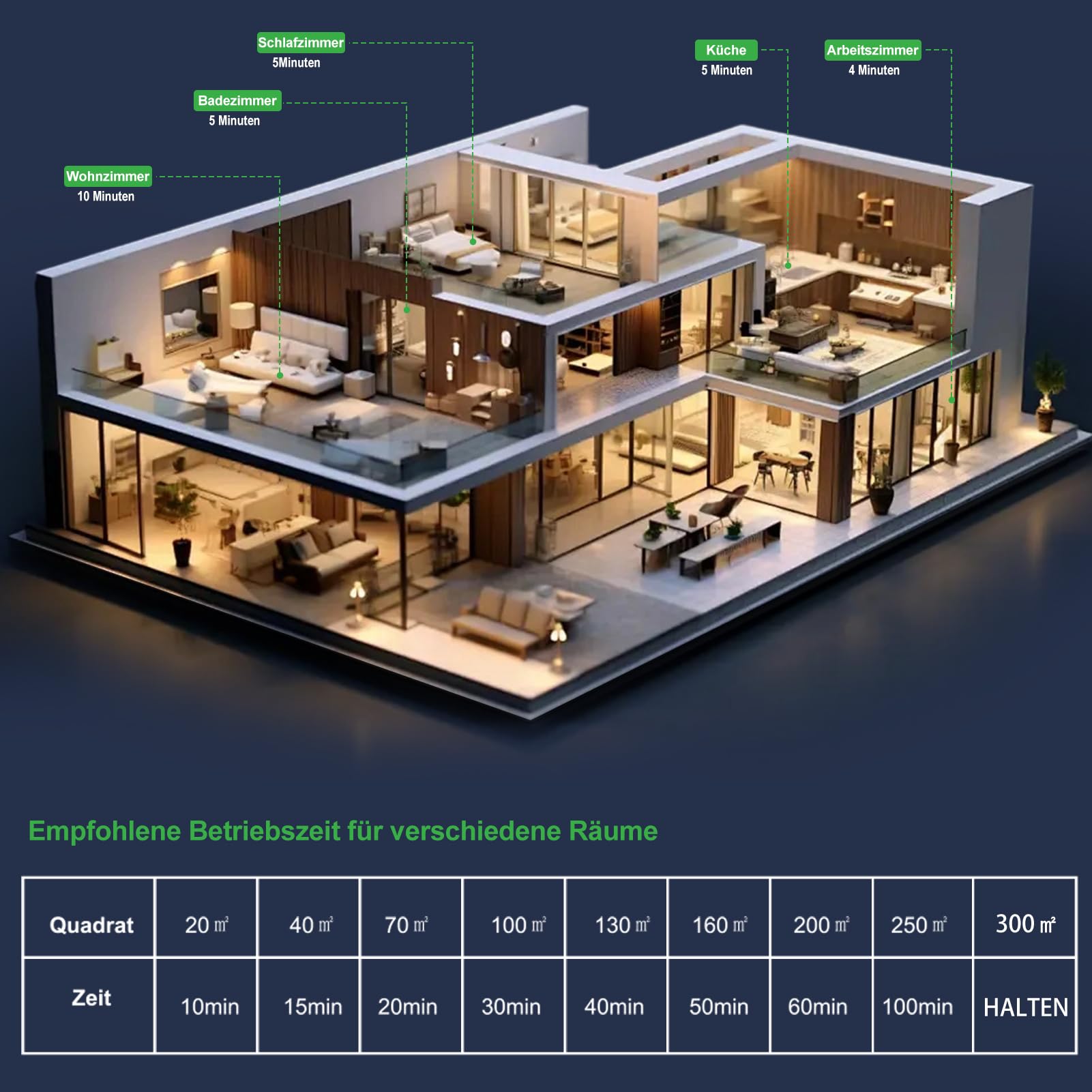 Ozongenerator O3 65000 mg/h, Ozongenerator für Autos, Industrie-Ozon-Geräteheim mit 120-Minuten-Timer, O3-Ozoniser bis 300 m2, Ozongenerator für Garagen, Haustiere, Küche, Handel, Hotels