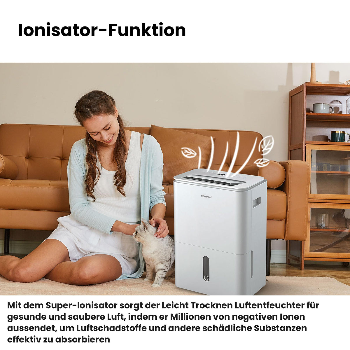 Luftentfeuchter Smart modus ,Timer 24H,Wassertank ,APP-fähig, Weiß