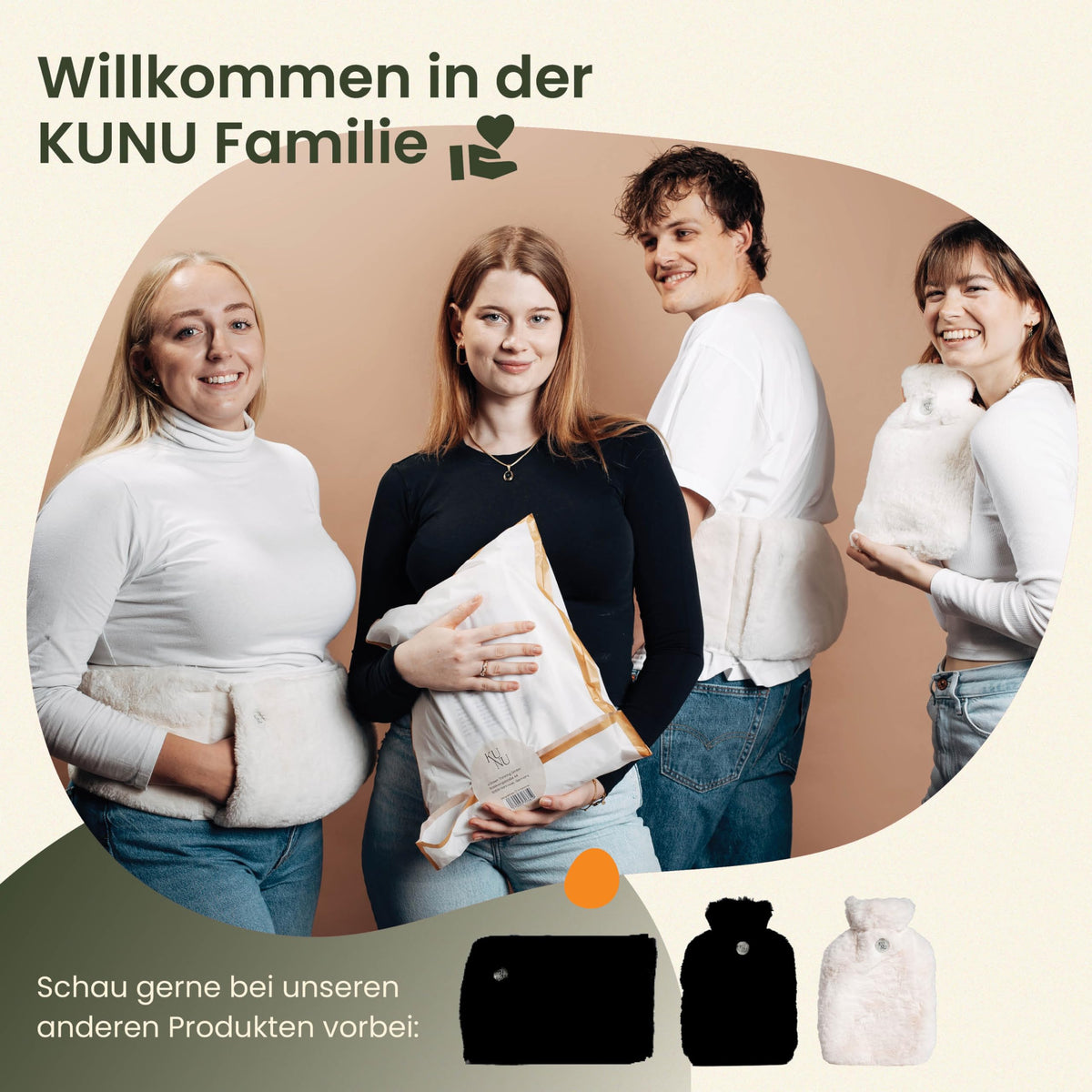 Wärmflaschengürtel - Premium Wärmflasche Lang mit Gürtel zum umbinden - 130cm Perioden Wärmegürtel - Plüsch Wärmflasche mit Bezug - Wärmflasche Gürtel mit Geschenkverpackung