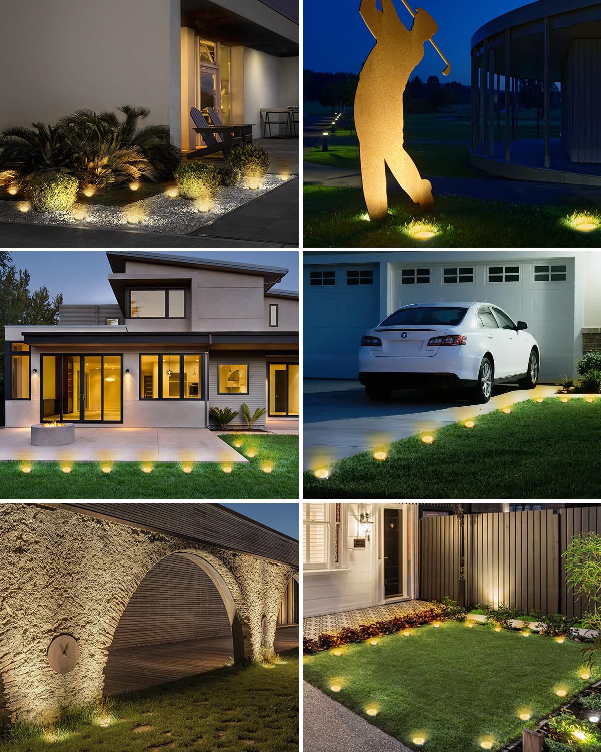 Solar Bodenleuchten Aussen, 8 LED Gartenbeleuchtung Solar Wasserdicht Boden Solarleuchten, Solarlampen für Außen Garten Rasen Auffahrt Gehweg