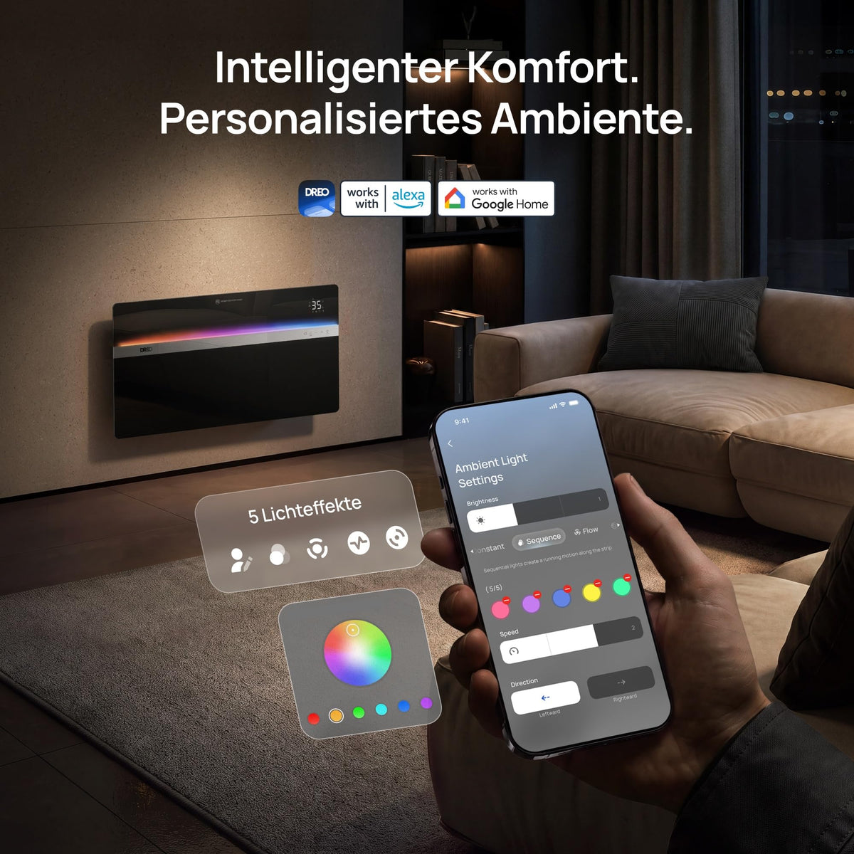 Smart Konvektorheizung, 2000W Heizlรผfter fรผr Groรe Rรคume