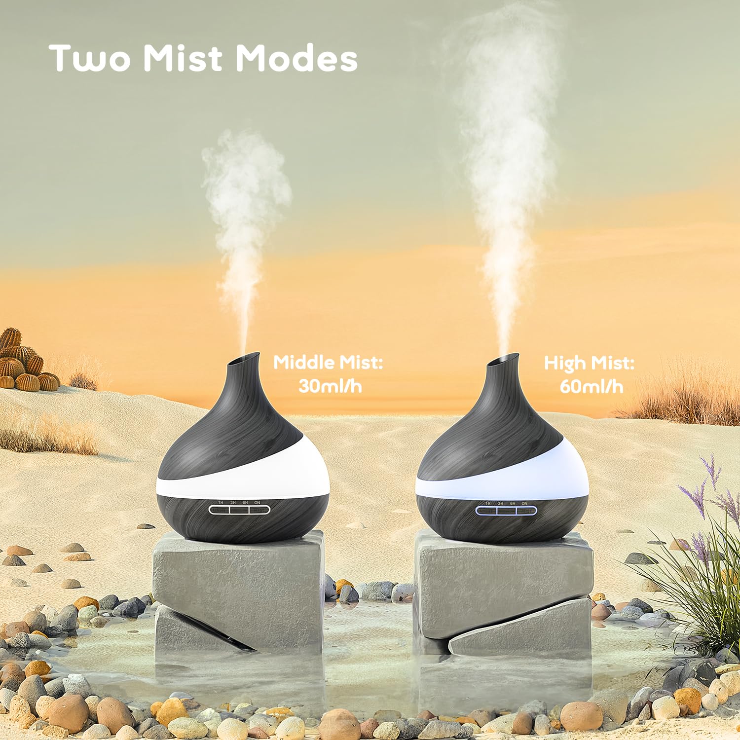 500 ml Aroma Diffusor, Upgrade Diffusor für große Räume, Aromatherapie Diffusor mit Fernbedienung, 4-Timer-Einstellungen, 14 Farben, LED, Automatische Abschaltfunktion