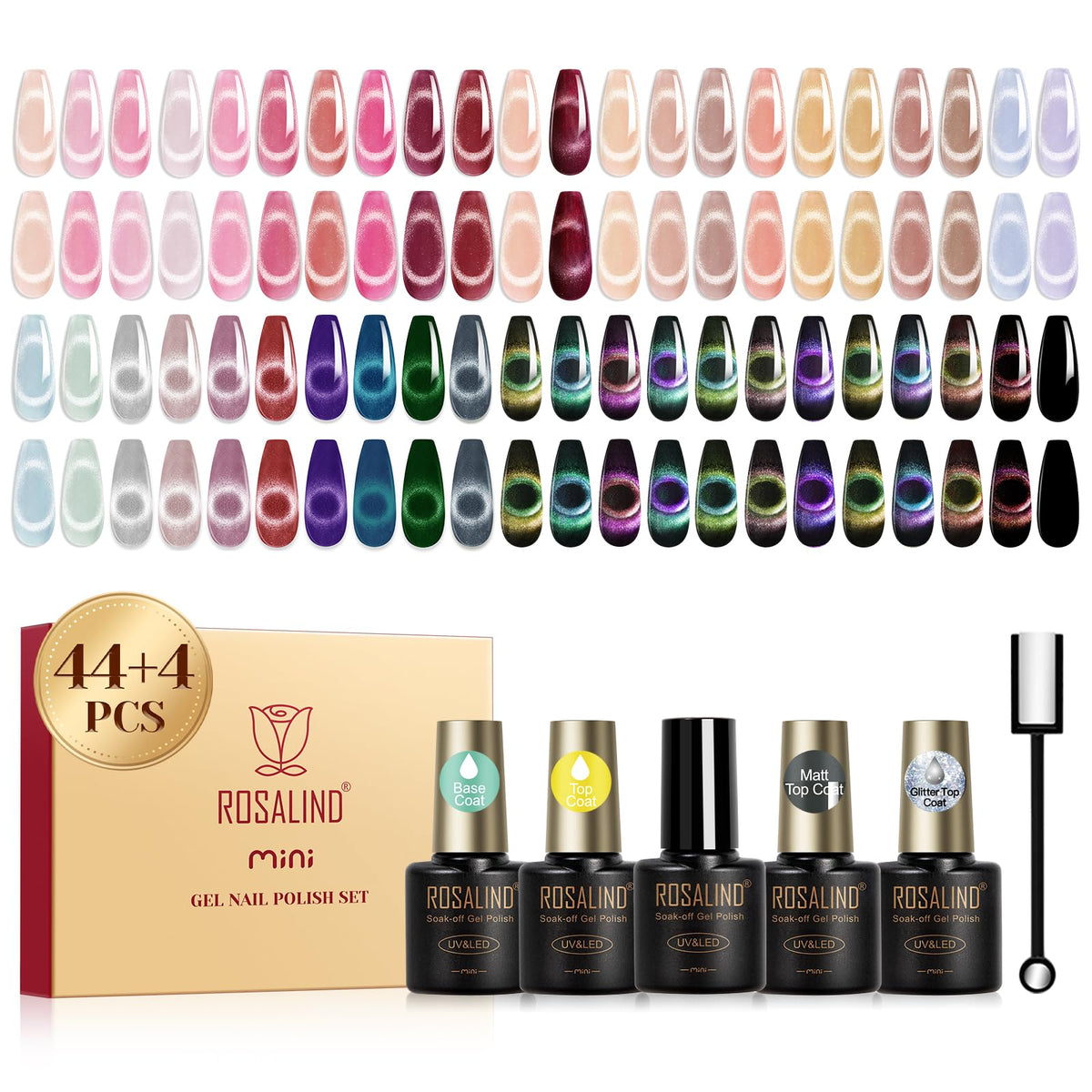 UV Nagellack Set Weiß Rosa Violett Rot Grün Blau Gel