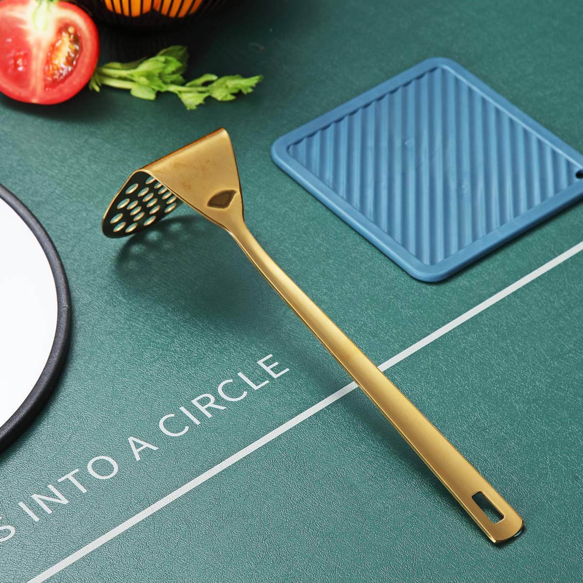 Goldfarbenes Kochutensilien Set, Edelstahl 13 Stück Küchenutensilien Set mit Titanbeschichtung, Küchenutensilien Set mit Utensilienhalter, Geschirrspüler-sicher, leicht zu reinigen