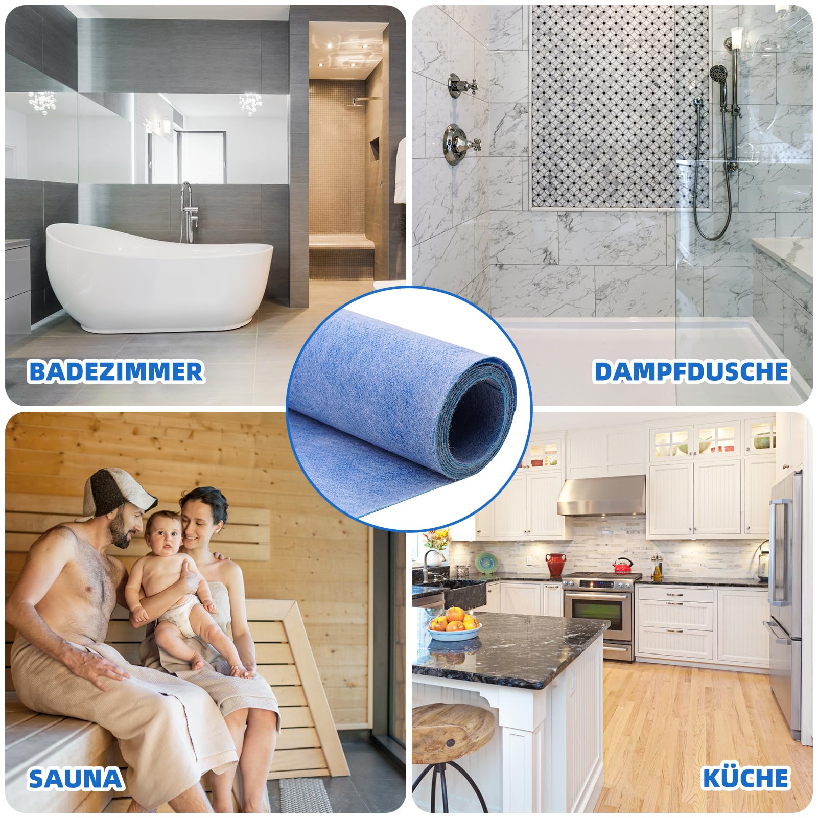 10 x Abdichtungs-Rollen à 30 m2 - Dichtbahnen - Abdichtung Duschen/Terrassen - NEU & OVP! - Direkt ab Lager Schweiz!