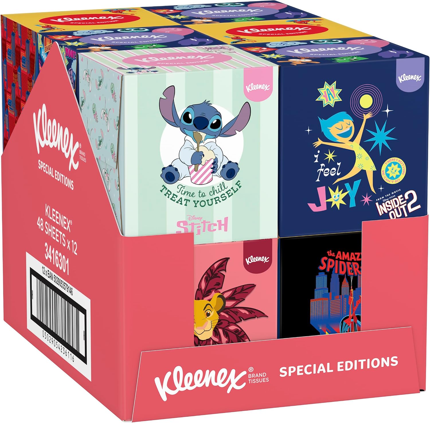 Kleenex Kosmetiktücher-Boxen, 3-lagig, Collection Würfel, 12x48 Tücher