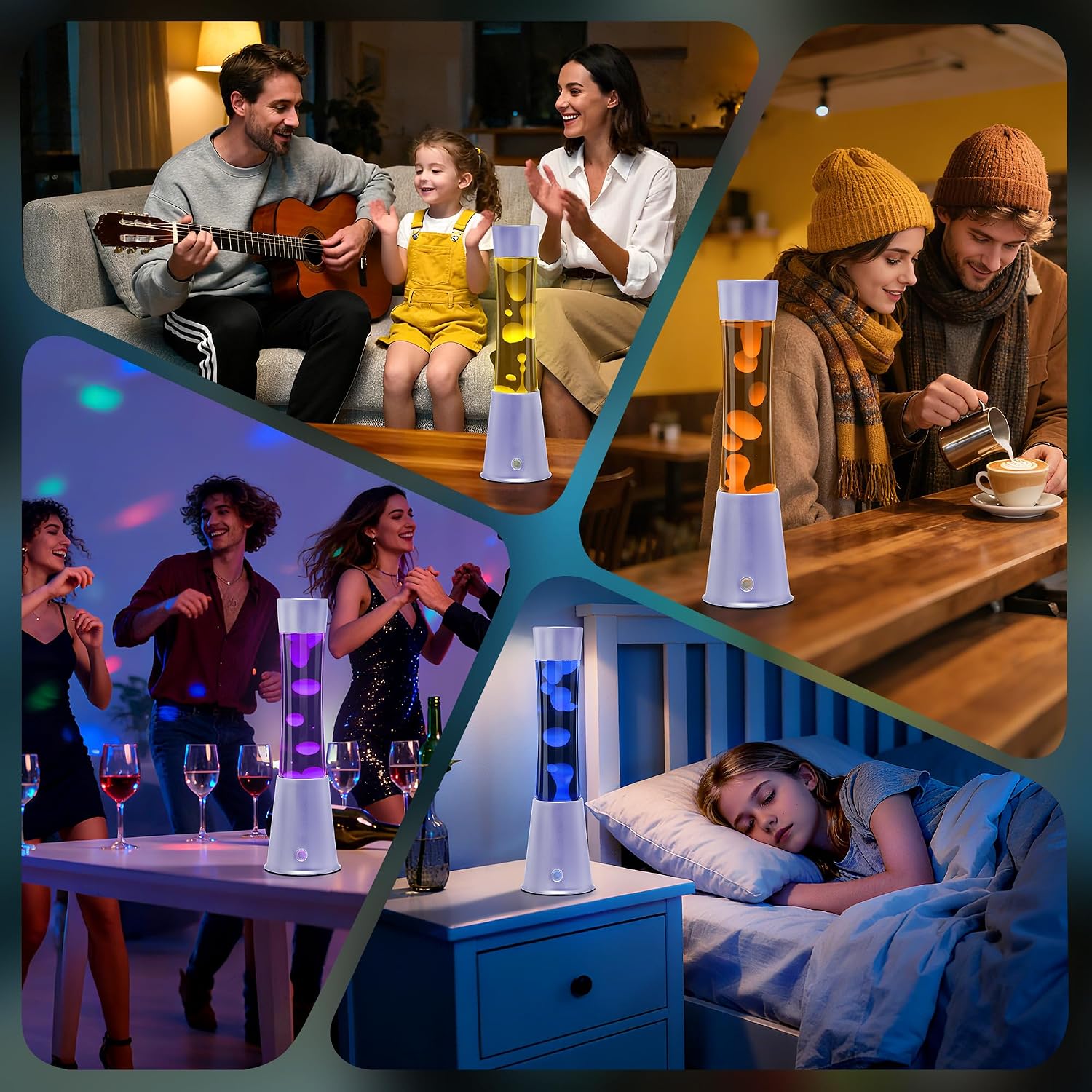 Lavalampe mit 17 Farbwechsel und Fernbedienung, Lavalampen 34cm für Erwachsene, Entspannende Stimmung LED Nachtlicht für Haus Schlafzimmer Büro, Geschenk für Valentinstag Geburtstag