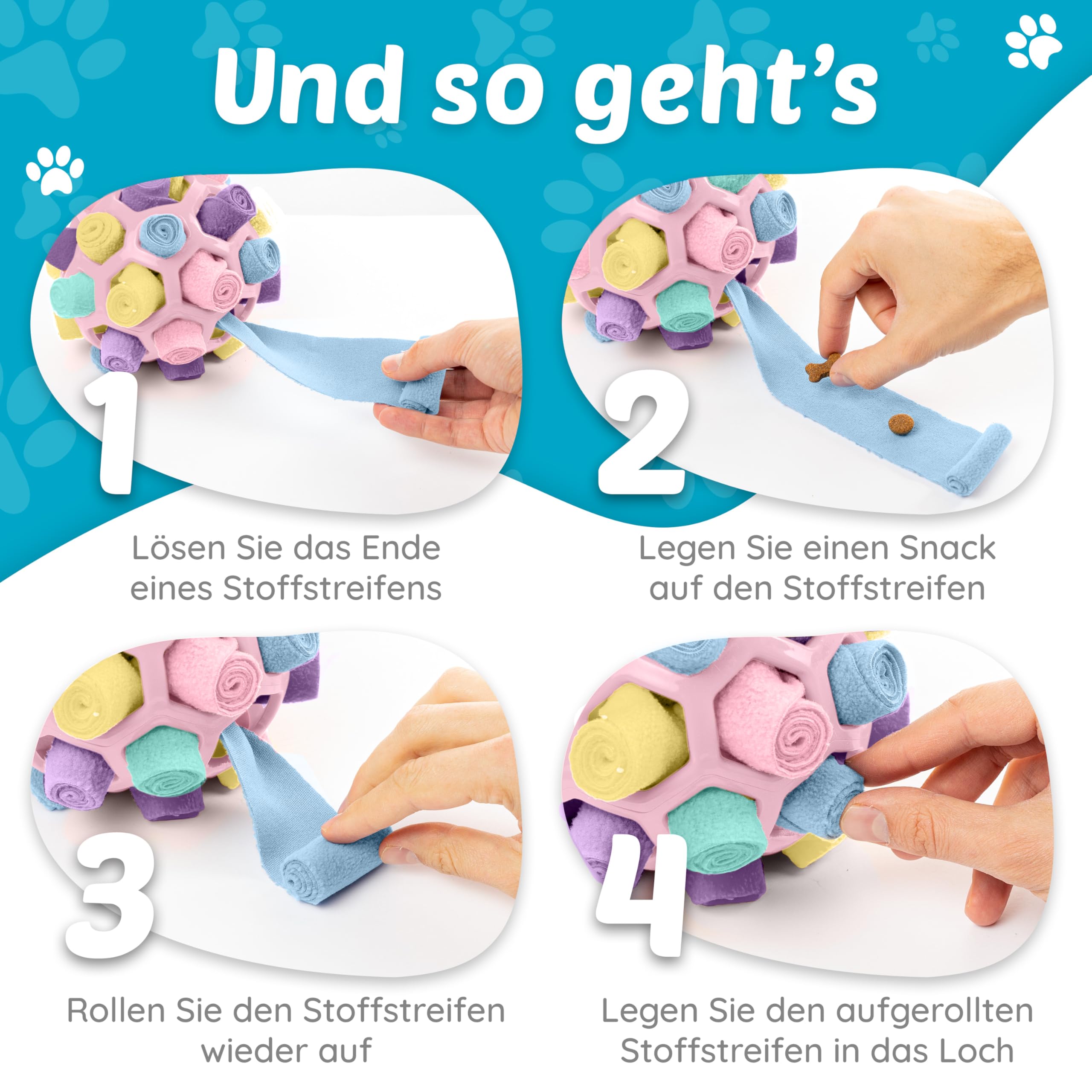 Schnüffelball für Hunde Intelligenz Spielzeug für alle Hunde / Schnüffelspiele Hund