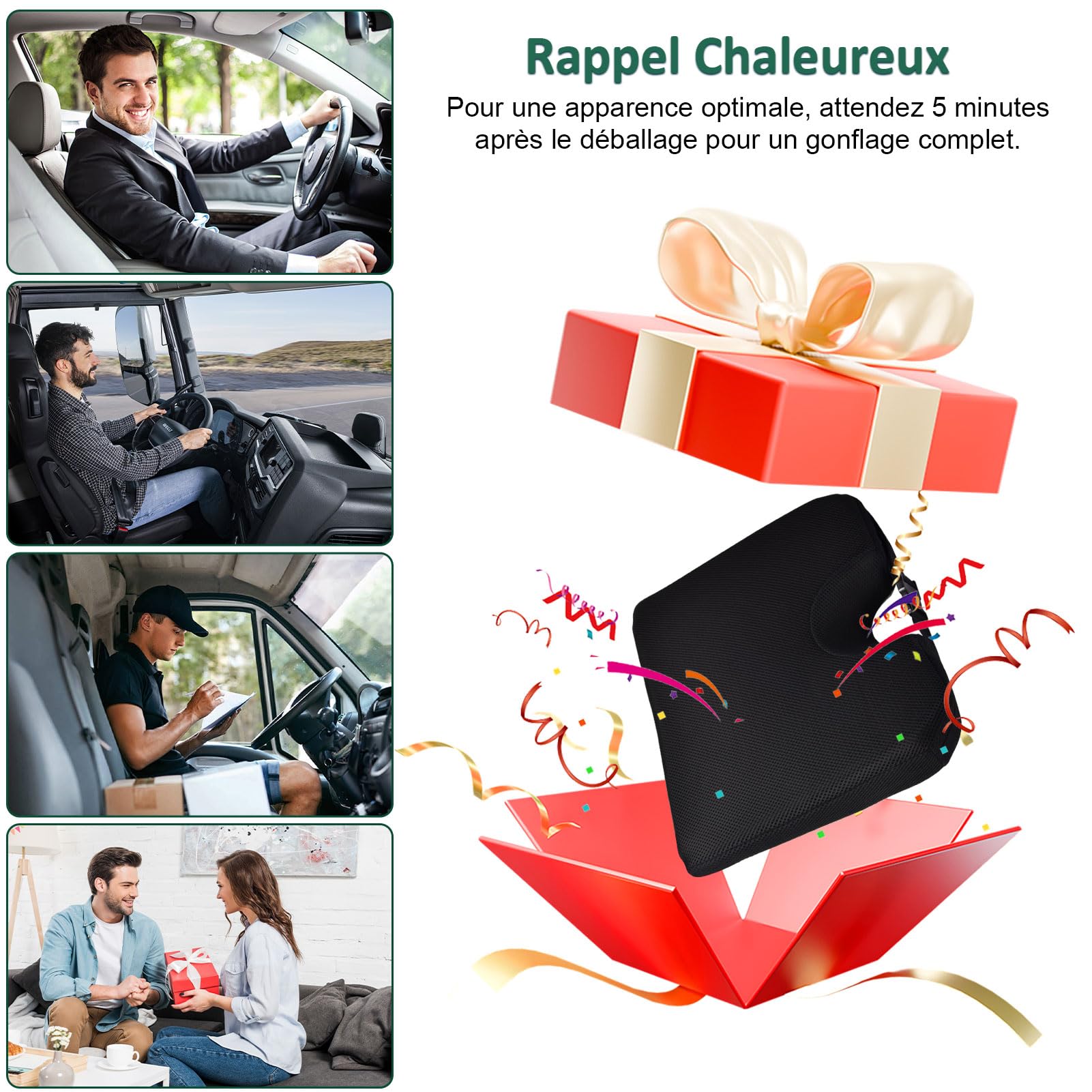 Sitz-Kissen, Hochwertiges Memory Foam sitzkissen Sitzkissen Druckentlastung Ergonomisches sitzkissen für Auto Sofa Büro