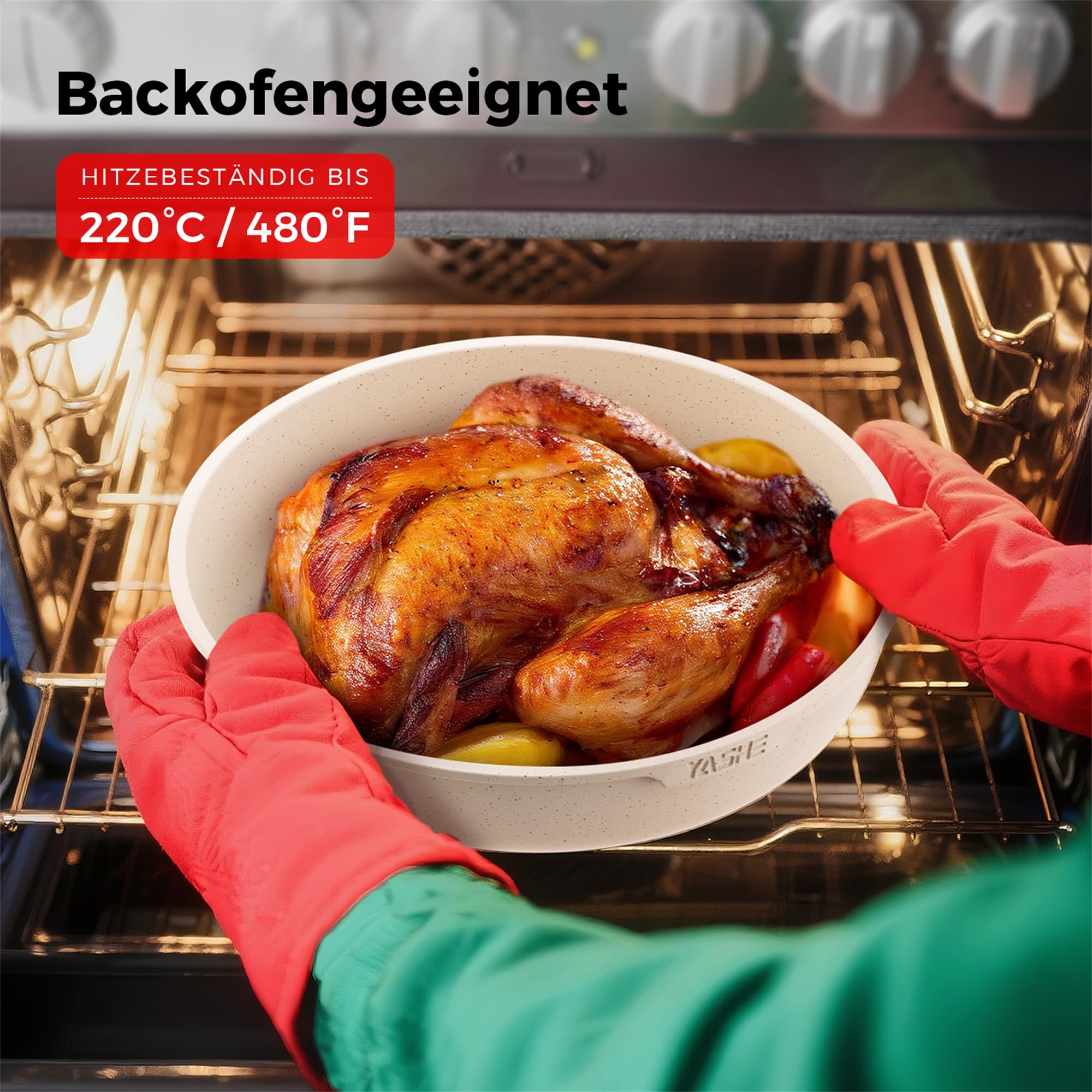 20er Set Kochtopf mit Anti-Haft-Beschichtung, abnehmbare Griffe, geeignet für Induktionskocher, Ofen bis 230 °C, Geschirrspüler sicher / NEU & OVP!