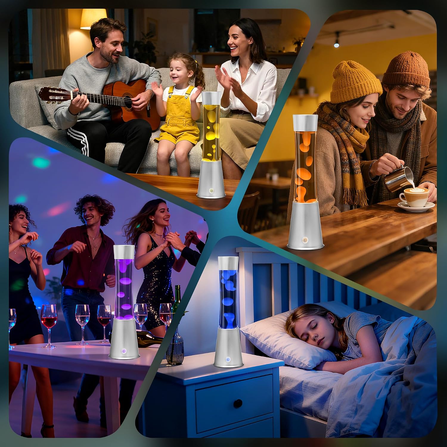 Lavalampe mit 17 Farbwechsel und Fernbedienung, Lavalampen 34cm für Erwachsene, Entspannende Stimmung LED Nachtlicht für Haus Schlafzimmer Büro, Geschenk für Valentinstag Geburtstag