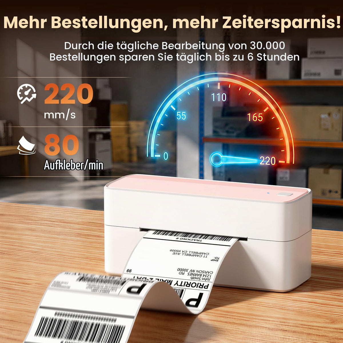 Bluetooth DHL Etikettendrucker, Label Printer - Thermodrucker