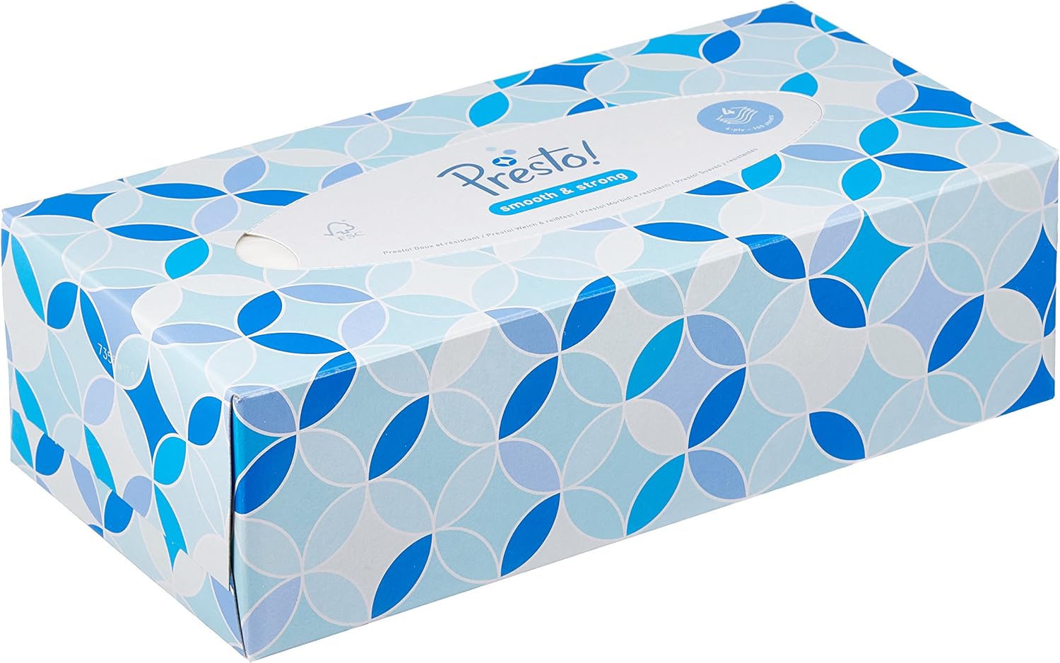 3-lagige Kosmetiktücher, 1080 Blatt, 12 Packungen à 90 Blatt