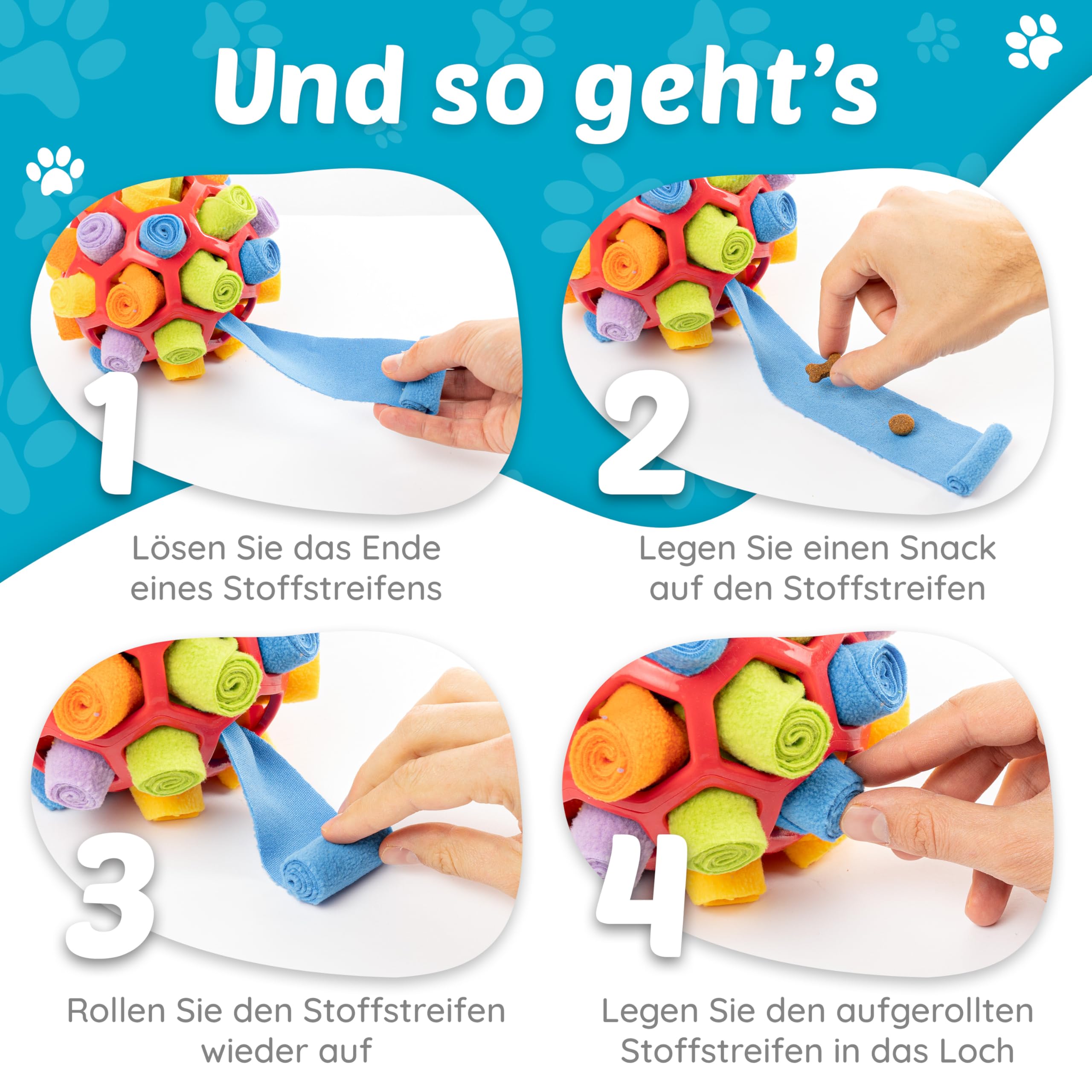 Schnüffelball für Hunde Intelligenz Spielzeug für alle Hunde / Schnüffelspiele Hund