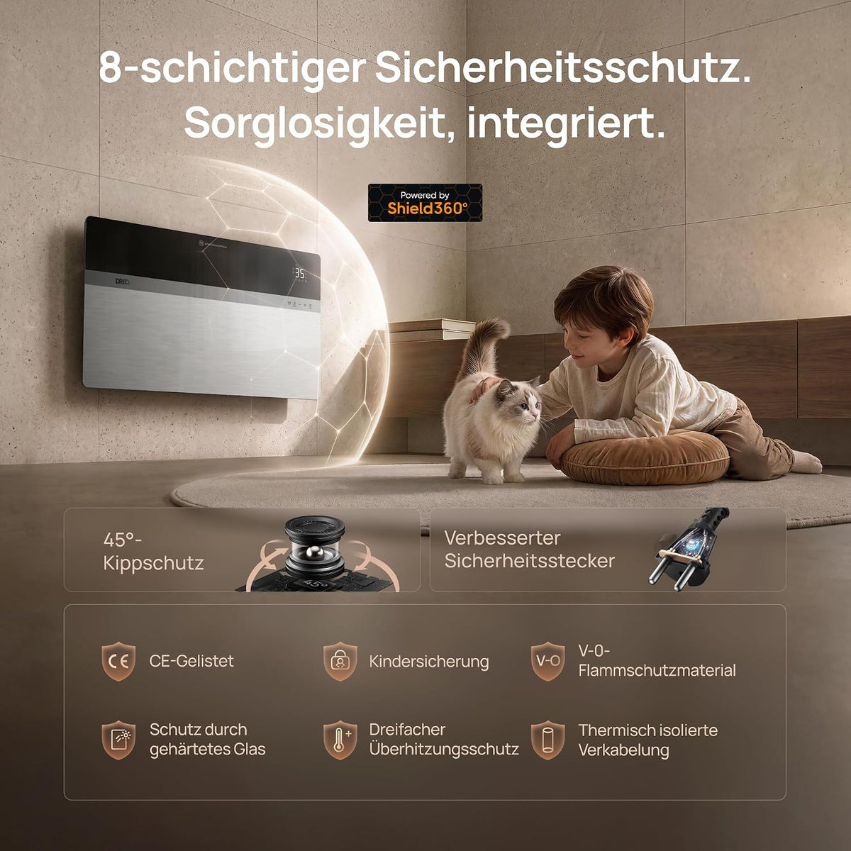 Smart Konvektorheizung, 2000W Heizlรผfter fรผr Groรe Rรคume