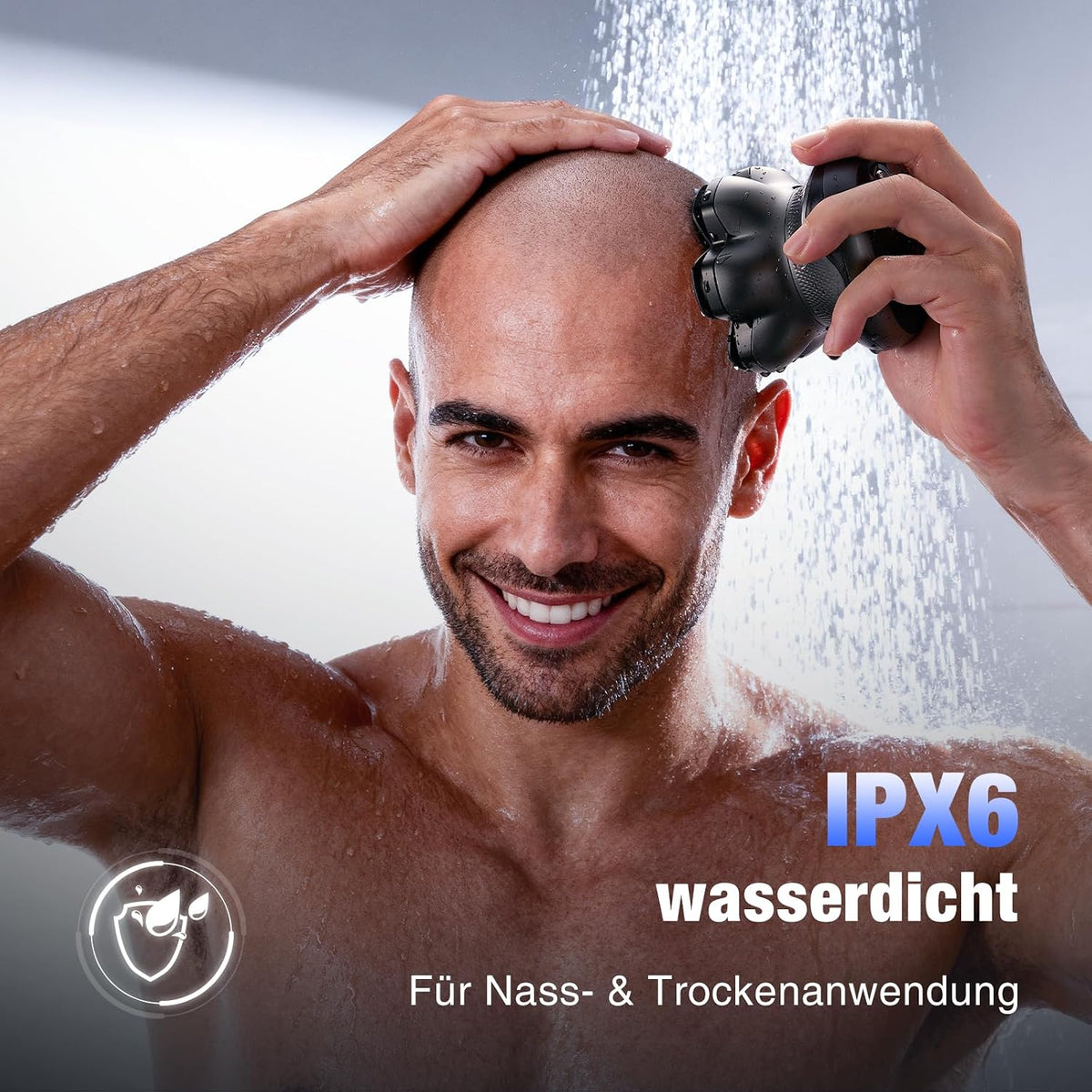 Glatzen Rasierer Herren, kensen Kopfrasierer Glatze 7D Bold Shaver 2 Stufen