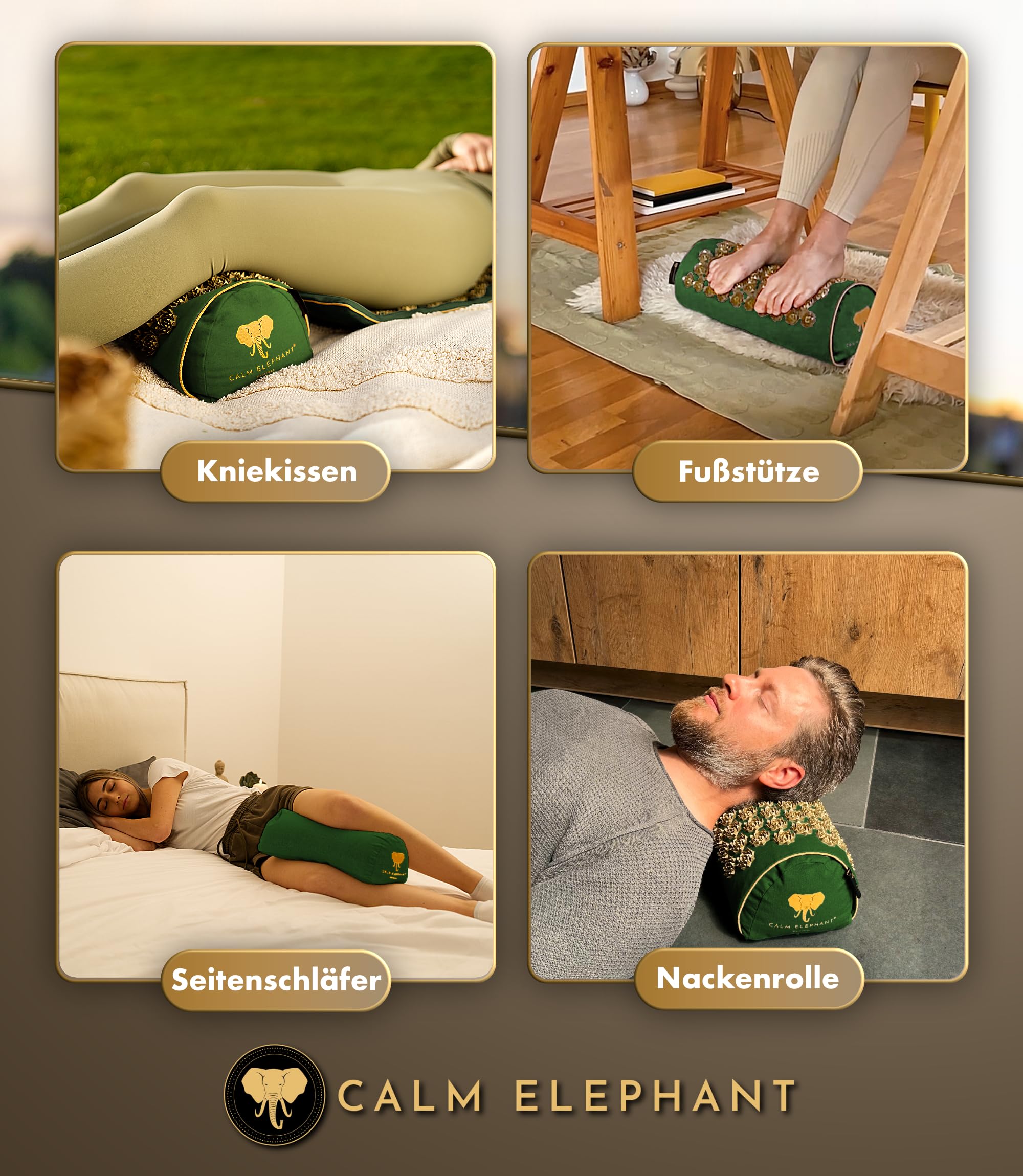 Echte Akupressurmatte mit Kissen XXL Set aus 5 Massagematten Rückenspannung Entlastung Akupunkturmatte mit Wärmefunktion, Lumbalkissen, Doormatte & Tasche, Grau