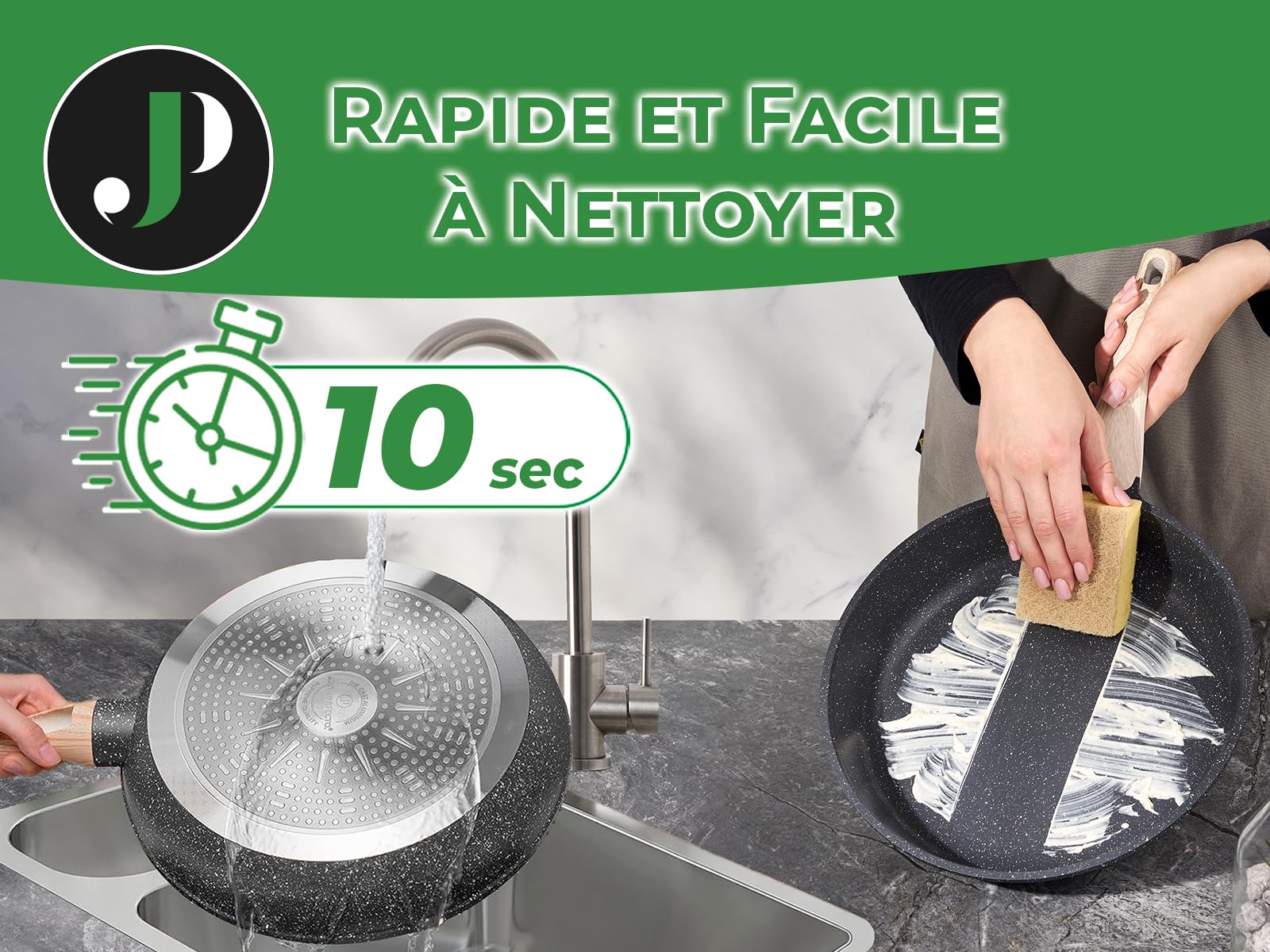 Induktionsgefässe - Pfannenset mit Deckel - Induktionsgefässe Set - Töpfe & Pfannen Set ohne PTFE und PFOA - Kochgeschirr-Topf-Induktion