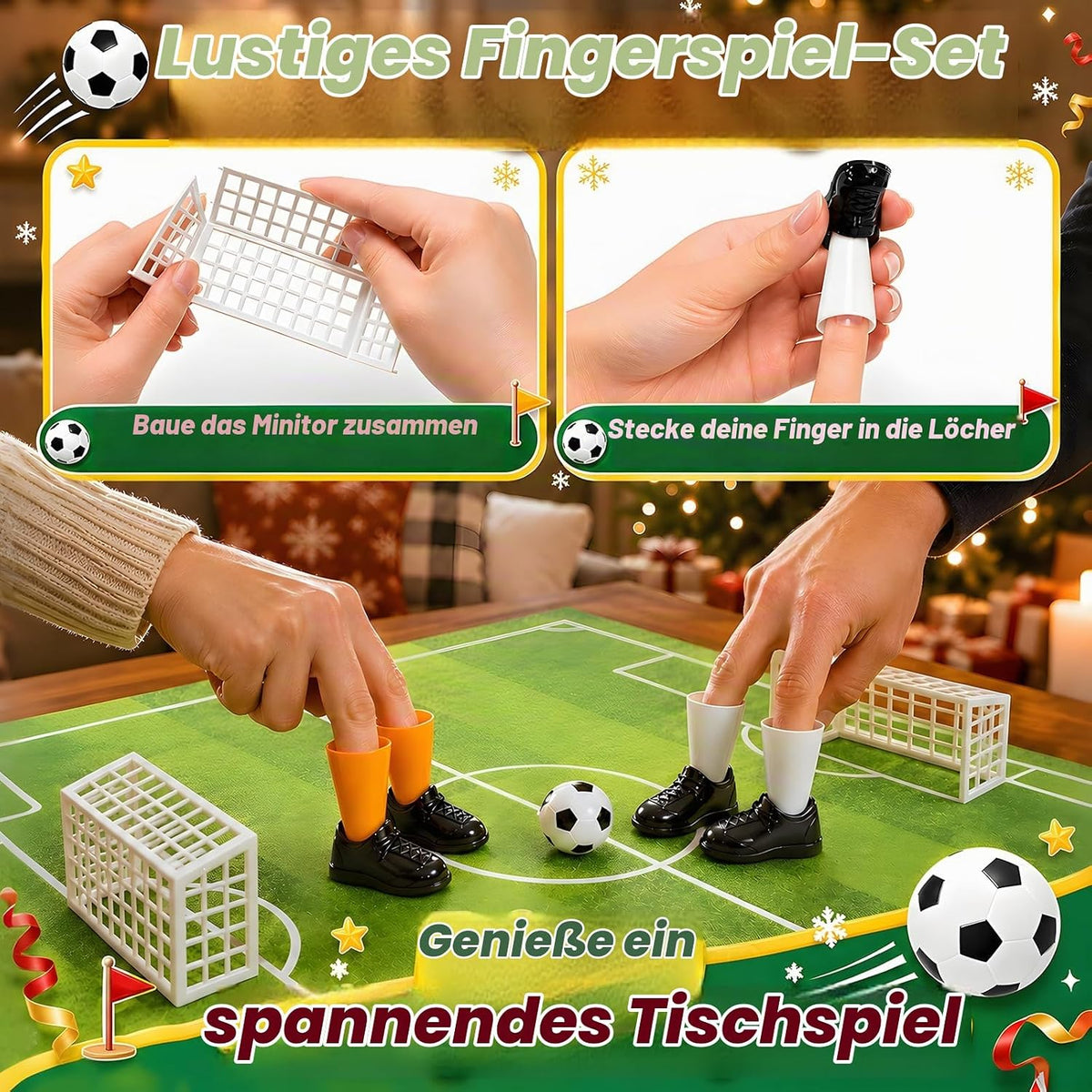 Adventskalender 2026 Fußball‑Geschenkset für Jugendliche 24‑Tage‑Sport‑Accessoires & Dekorationen mit Finger‑Fußball‑Spiel Weihnachts‑Countdown‑Geschenk & Strumpffüller für Jungen und Mädchen Teenager