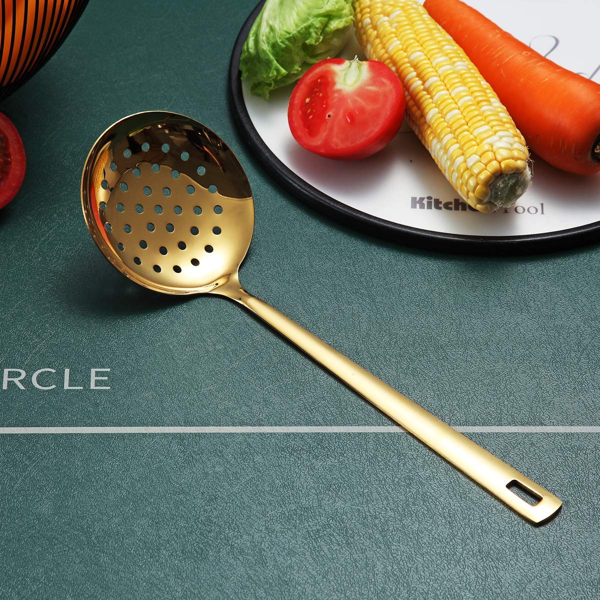 Goldfarbenes Kochutensilien Set, Edelstahl 13 Stück Küchenutensilien Set mit Titanbeschichtung, Küchenutensilien Set mit Utensilienhalter, Geschirrspüler-sicher, leicht zu reinigen