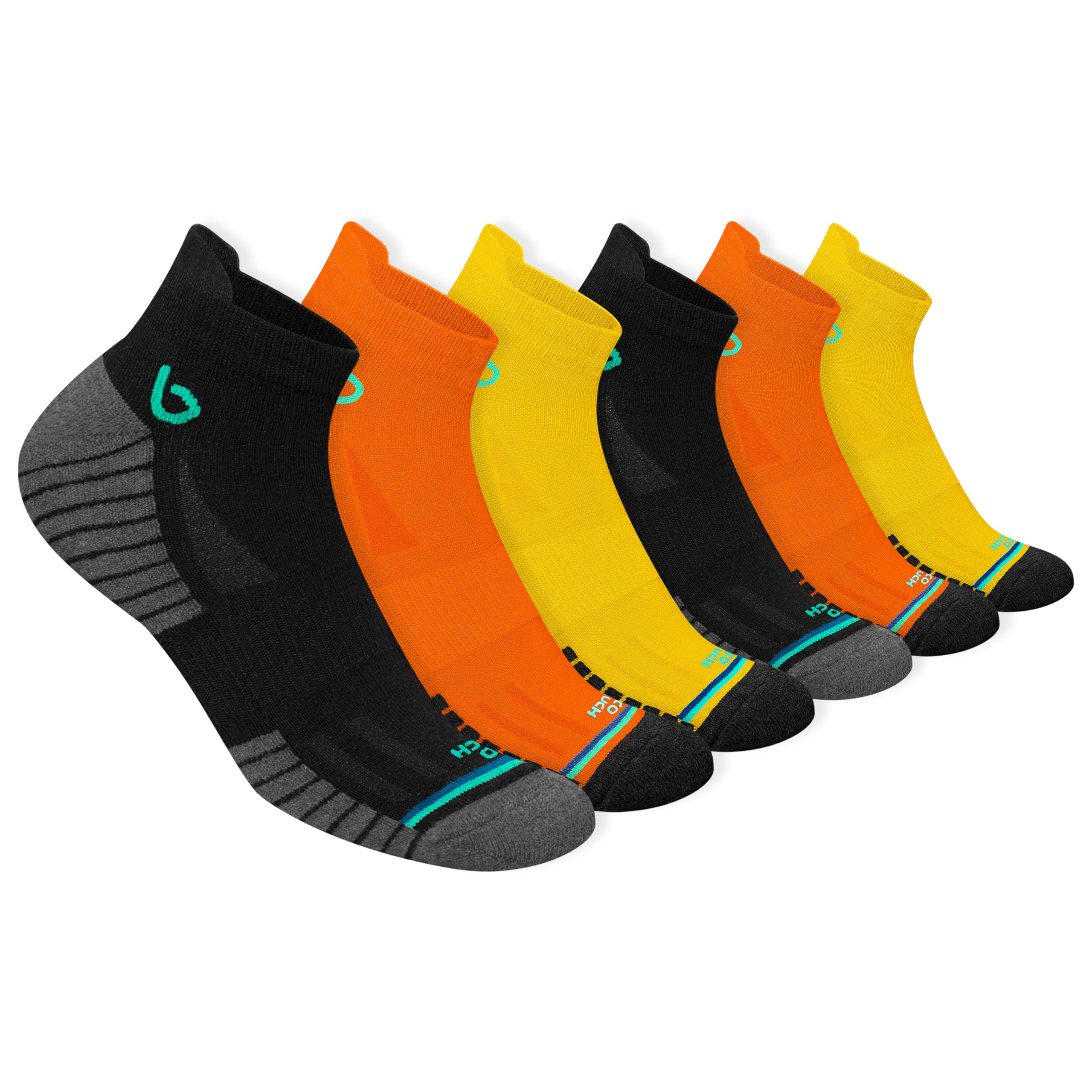 Chaussettes de sport BAMBOS ultra douces en bambou pour hommes et femmes, chaussettes courtes de course, 3/6 paires