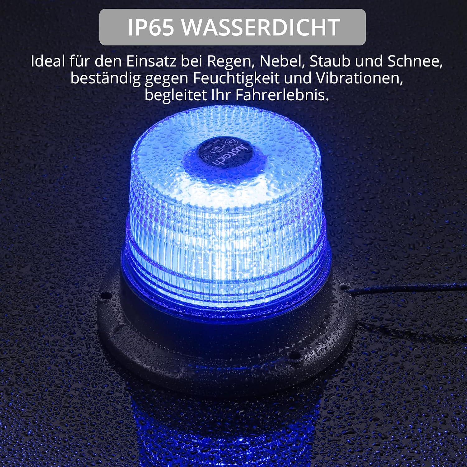 Warnleuchte Rundumleuchte 360° Gelb Blitzleuchte 7 modus mit 5m Netzkabel Doppelter Schraube 12V / 24V Warnlicht mit Magnetfuß Notfallblinklampe Magnet Transparent für Auto LKW usw