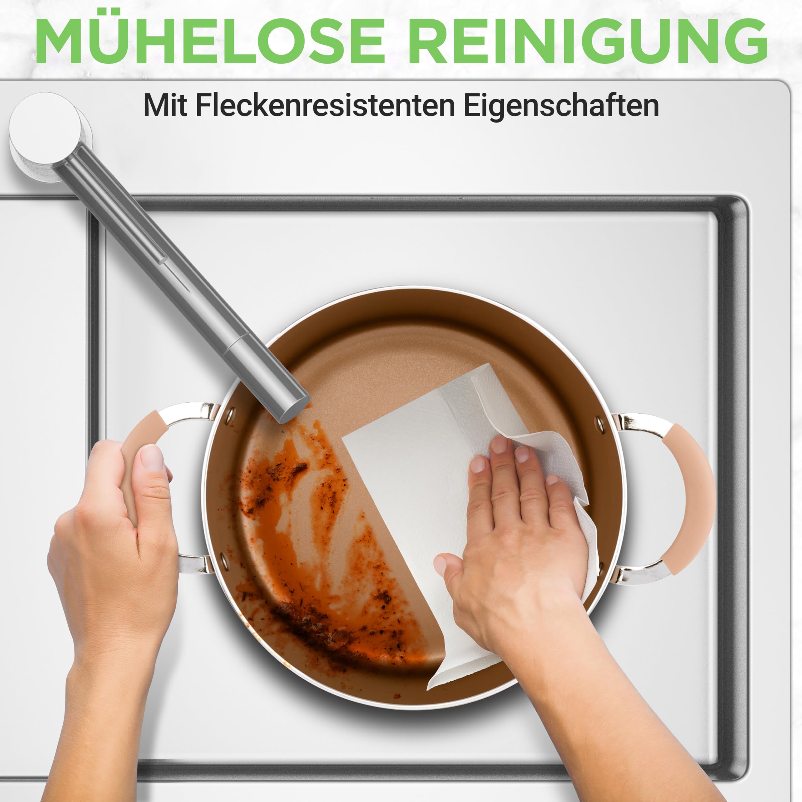 20-teiliges Non-Stick-Saucepan, Pfannen- und Backformset - Kochset PFOA/PFOS frei für Gas, Strom, Keramik und Induktion - Enthält Pfannen, Töpfe, Backdosen, Laibdose, Muffinform