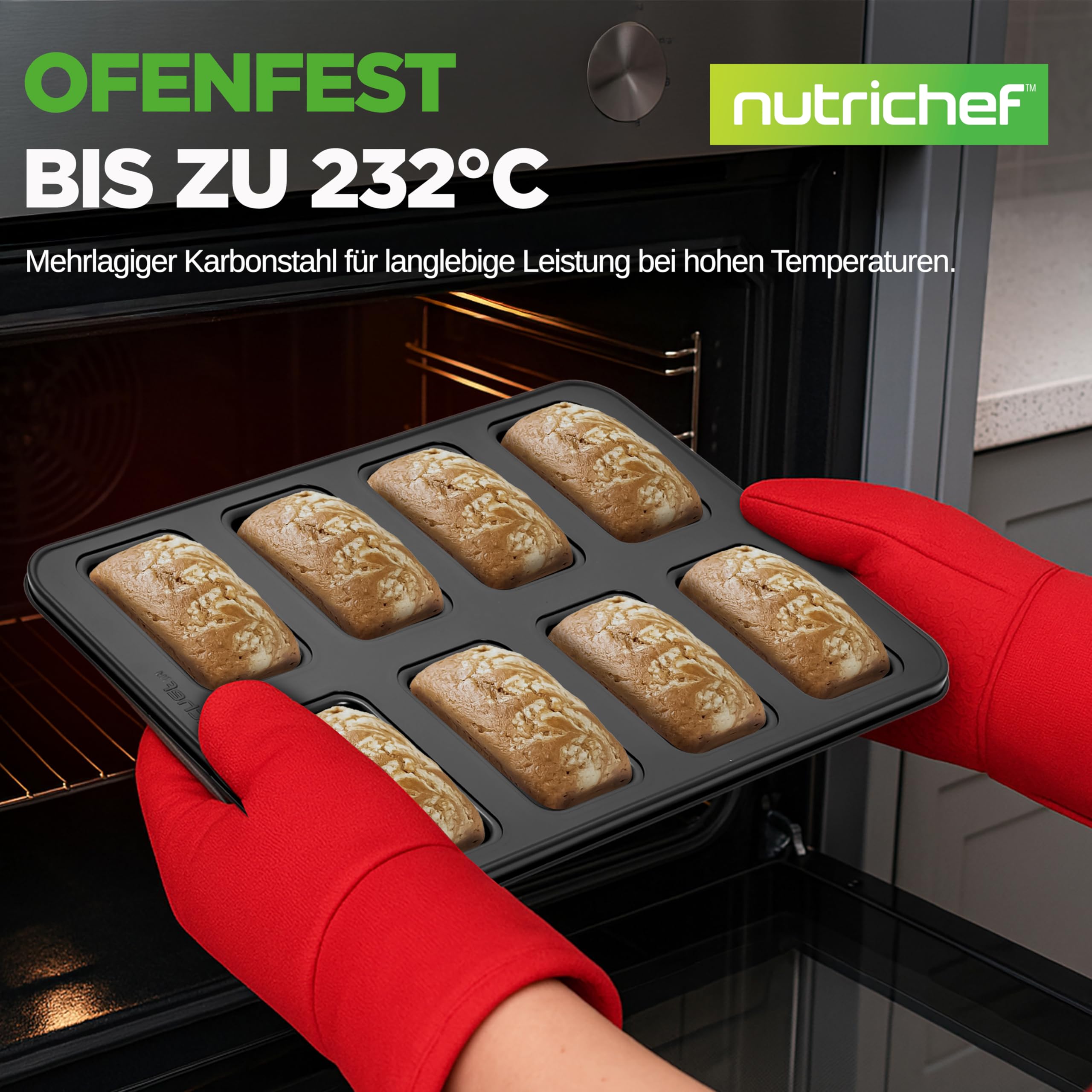 Töpfe & Pfannen Set, 21-teiliges Anti-Stick-Kochen und Backset mit Muffinform, Brot & Pizza Tray, Utensils, für Gas, Elektrik & Keramik, für moderne Haushalte und Hobbybäcker, Schwarz