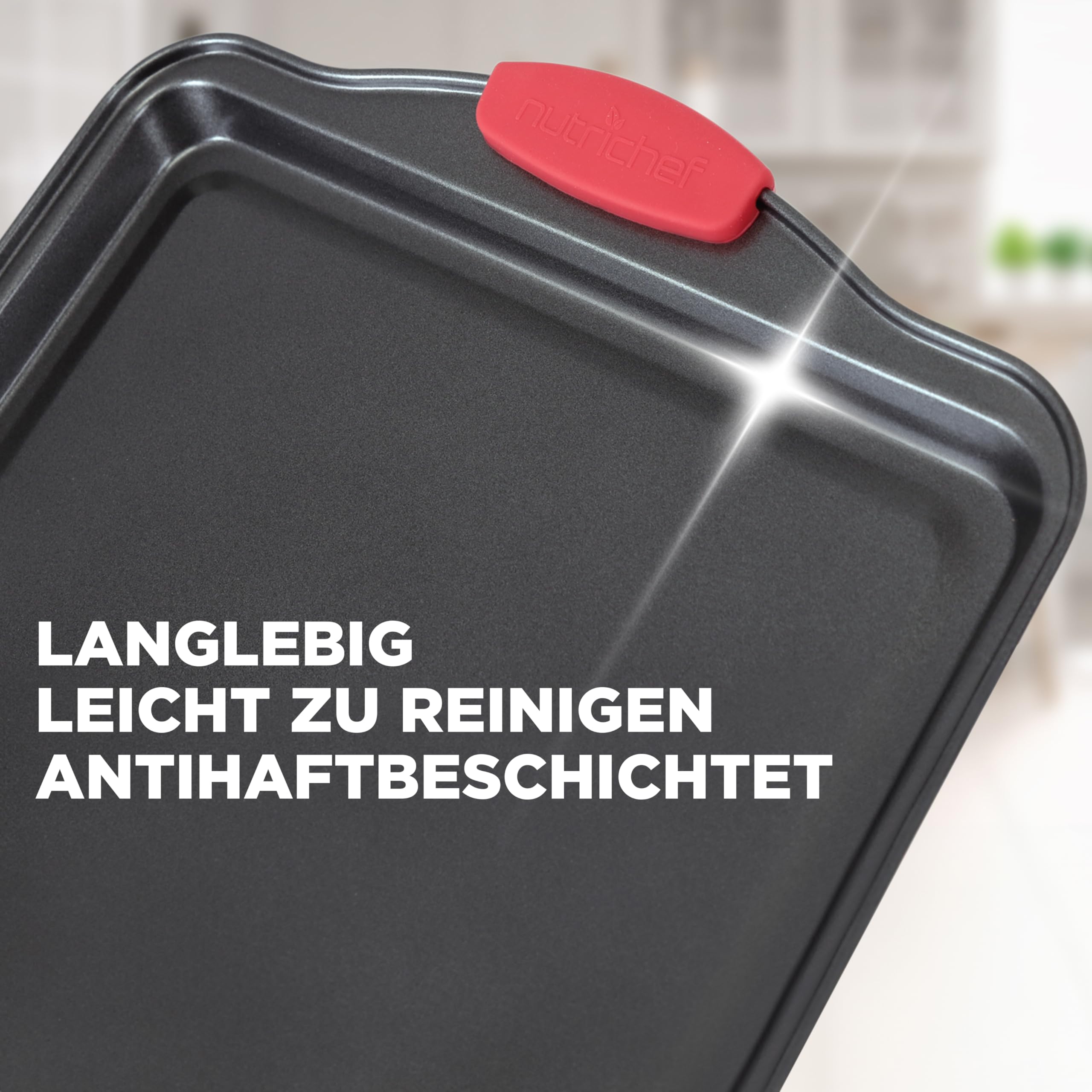 Töpfe & Pfannen Set, 21-teiliges Anti-Stick-Kochen und Backset mit Muffinform, Brot & Pizza Tray, Utensils, für Gas, Elektrik & Keramik, für moderne Haushalte und Hobbybäcker, Schwarz