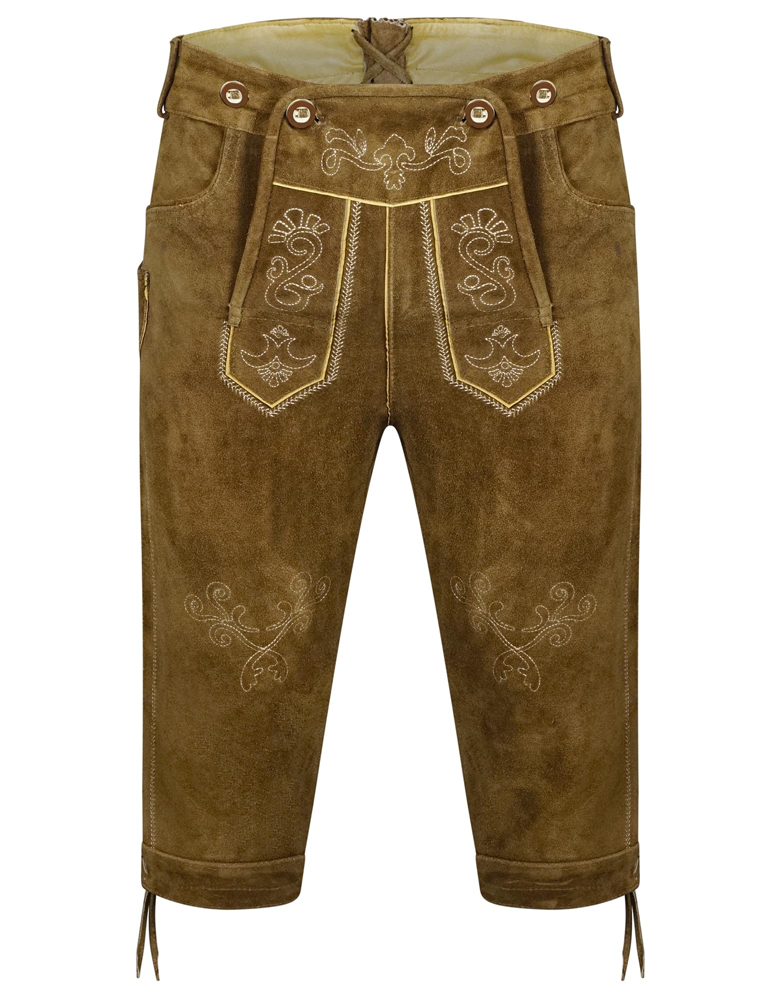 Oktoberfest Kostümset für Herren (Hose + Hemd + Schuhe + Socken) Bayerische Lederhosen, Traditionelle Hosen / NEU & Originalverpackt!