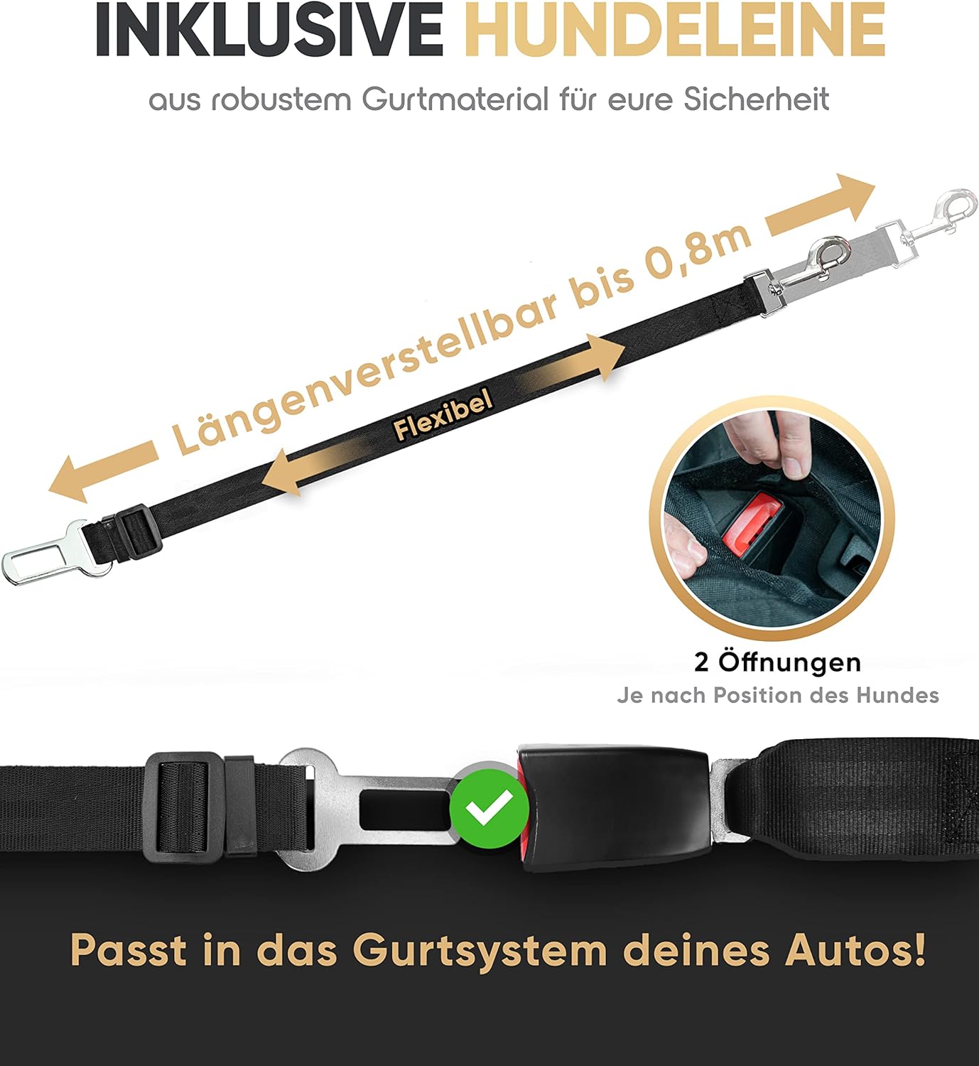 Autoschondecke Hund Rücksitz wasserdicht & Kratzfest - Universal Hundedecke für Auto Rückbank inkl. Seitenschutz und Sichtfenster - Hunde Autodecke, Rückbank Schutz