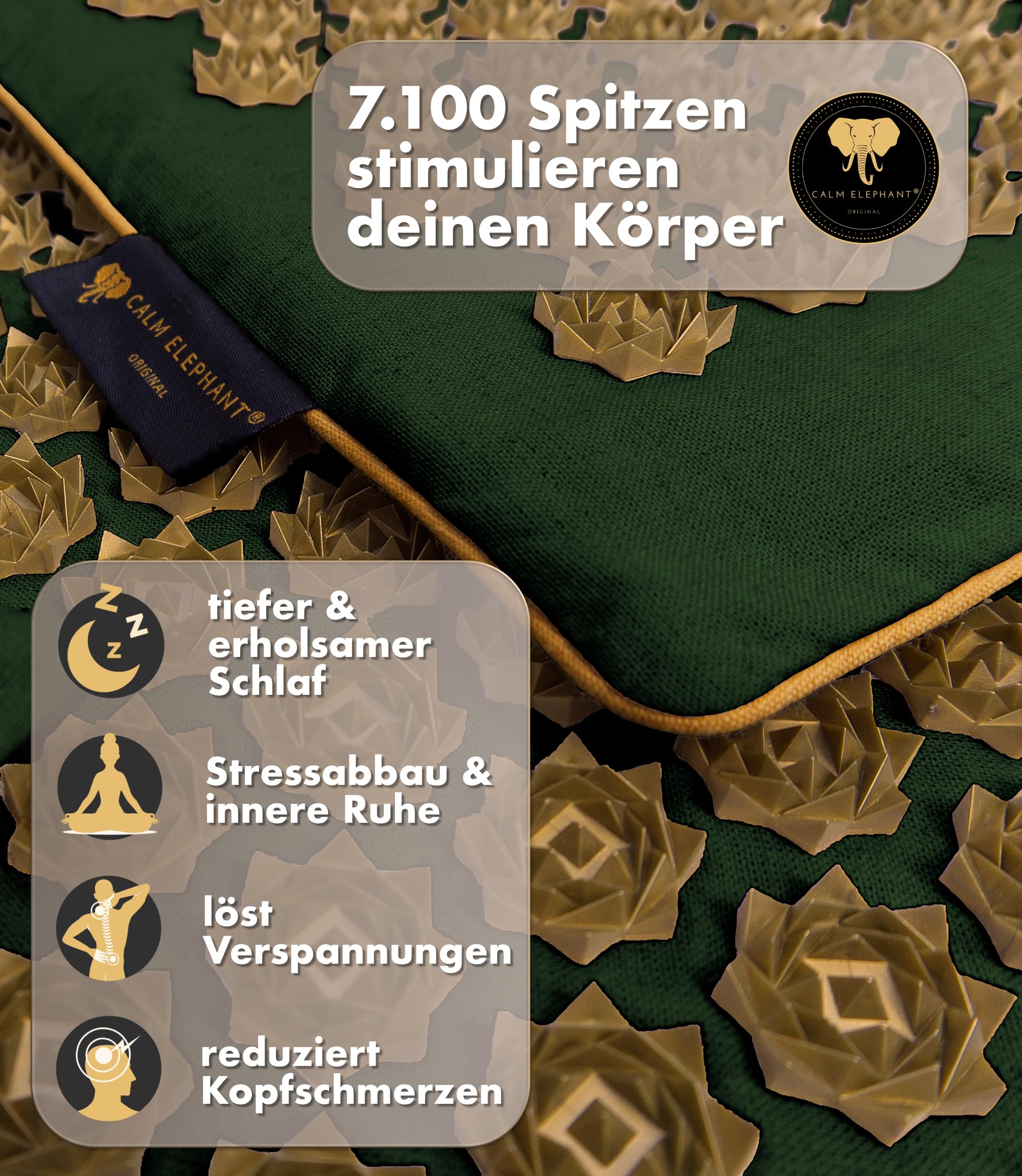 Echte Akupressurmatte mit Kissen XXL Set aus 5 Massagematten Rückenspannung Entlastung Akupunkturmatte mit Wärmefunktion, Lumbalkissen, Doormatte & Tasche, Grau