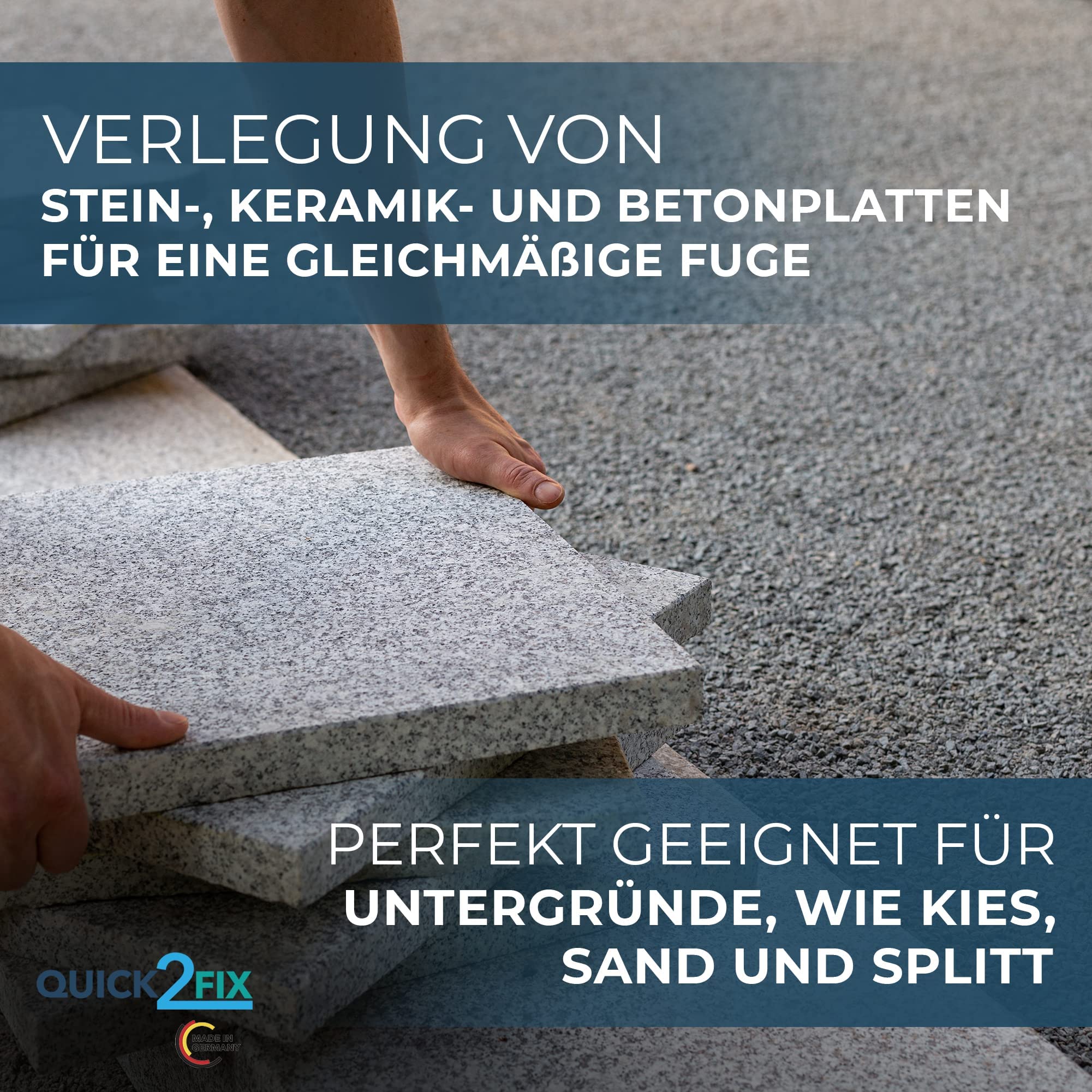 50 x Splittbettlager - Tellerfugenkreuz - Tellerfugenkreuz-Sandbettlager - Kiesbettlager 50 Stück zum Verlegen von Terrassenplatten im Außenbereich