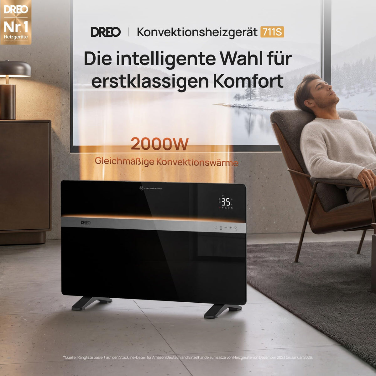 Smart Konvektorheizung, 2000W Heizlรผfter fรผr Groรe Rรคume