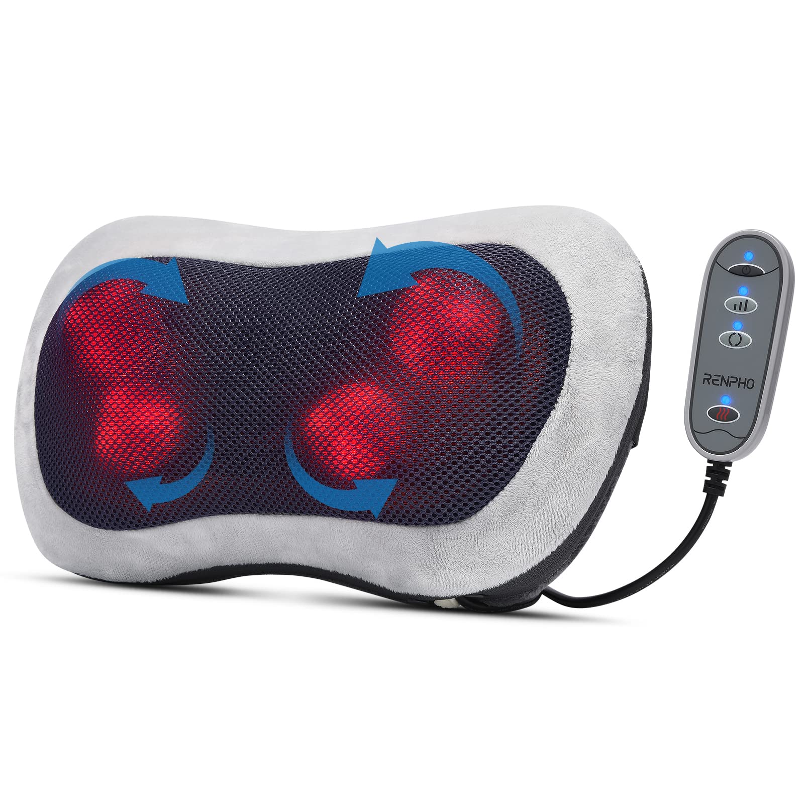 Massagegerät Schulter Nackenmassagegerät mit Wärme, Shiatsu Massagegerät mit 3D-Massage von tiefem Gewebe, Massage für Nacken, Rücken, Beine, Füße, Geschenke für Frauen, Geschenke für Männer