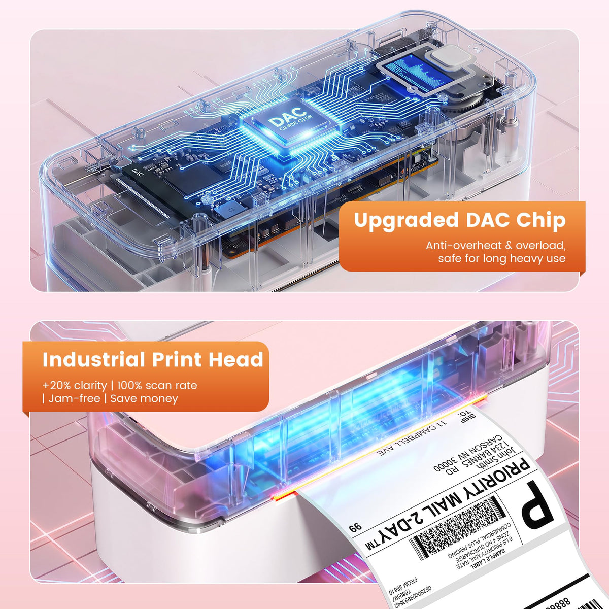 Bluetooth DHL Etikettendrucker, Label Printer - Thermodrucker