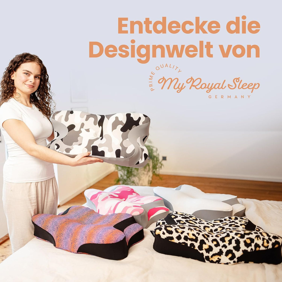 Nackenkissen – Ergonomisch - Höhenverstellbar -Seitenschläferkissen Nackenstützkissen Rückenschläferkissen Memory Foam Kopfkissen – Natürliche Nackenhaltung