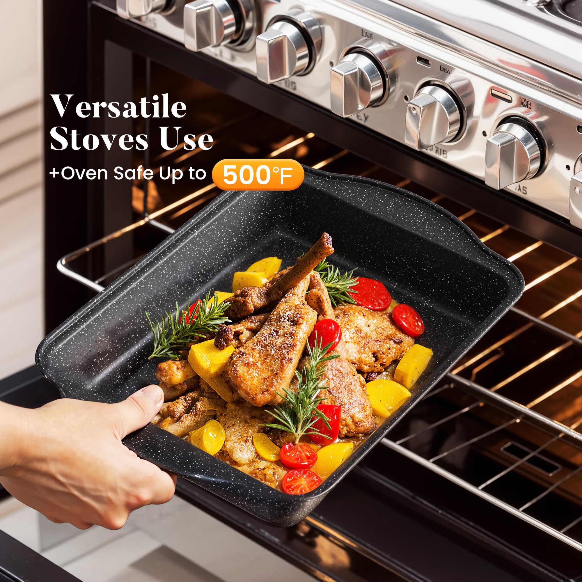 30-teiliges Non-Stick Induktionskochgeschirr und Kochgeschirr Set, Granitbeschichtung