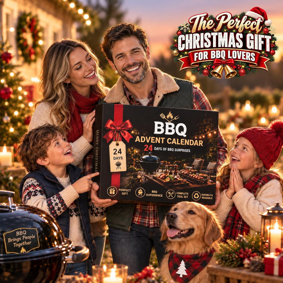Adventskalender 2026 Männer,24 Tage Grill Adventskalender mit BBQ Grillzubehör Set,Edelstahl Grillbesteck & Grillwerkzeug,Weihnachtskalender für Erwachsene,Weihnachts Geschenk für Papa,Mann & BBQ Fans